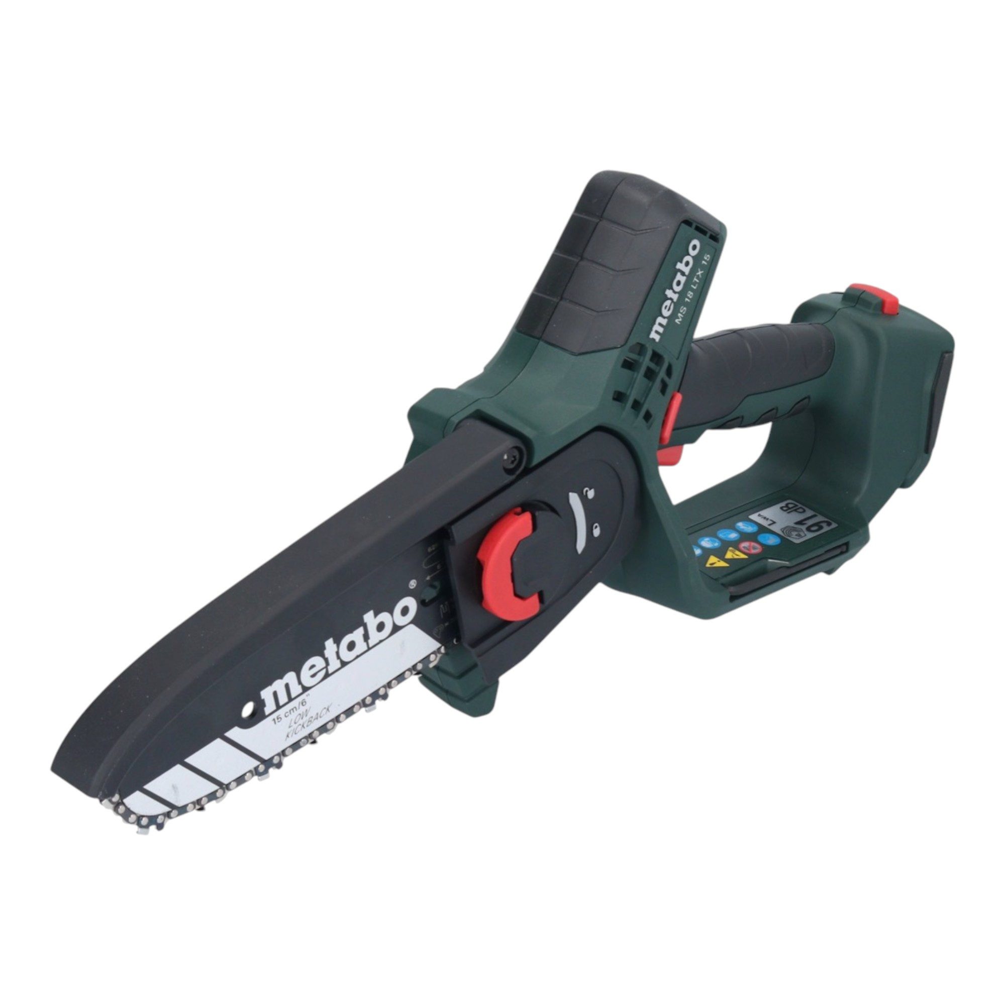 metabo Akku-Kettensäge MS 18 LTX 15 Akku Gehölzsäge 18 V 15 cm 5 m/s + Tasche