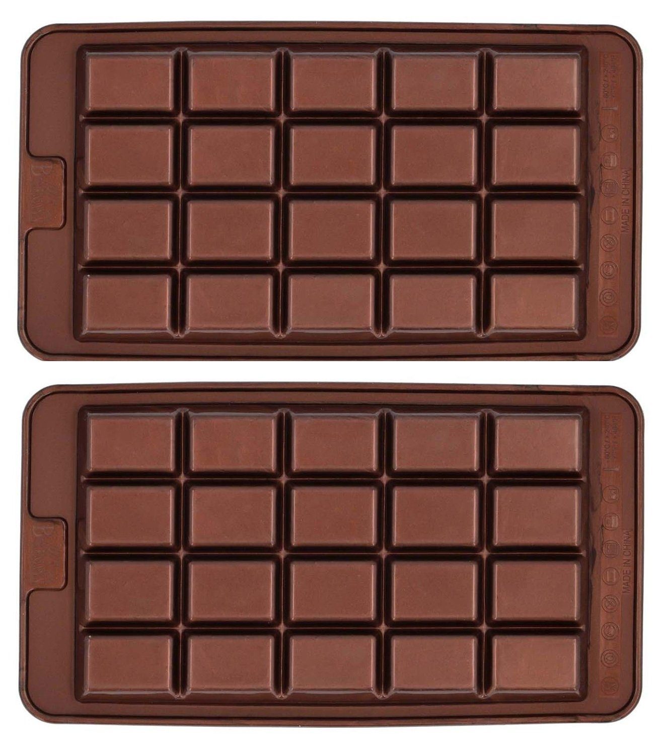 Birkmann Schokoladenform CHOCOLATERIE, 2er Set, Braun, Silikon, (2-tlg), BPA-frei