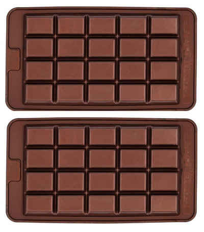 Birkmann Schokoladenform CHOCOLATERIE, 2er Set, Braun, Silikon, (2-tlg), BPA-frei