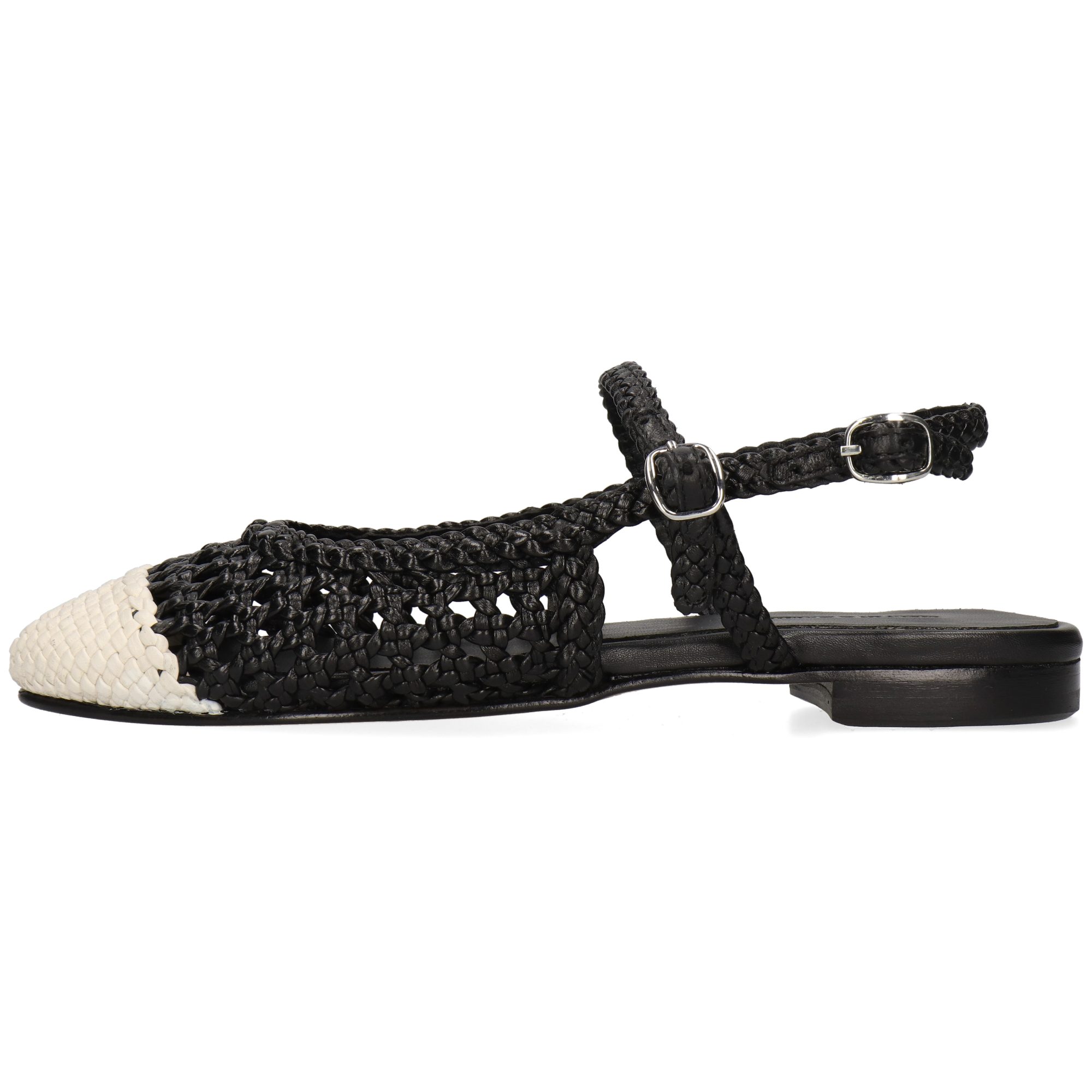 Melvin & Hamilton Imani 3 Leder-Geflochtene Schuhe für Damen Ballerina Flache Absätze, Echtes Leder, Von Hand geflochten