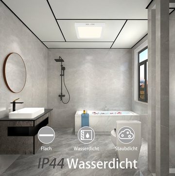 ZMH LED Deckenleuchte 23CM Modern Flach Deckenlampe wasserdichtes IP44, LED fest integriert, Neutralweiß, 4000k