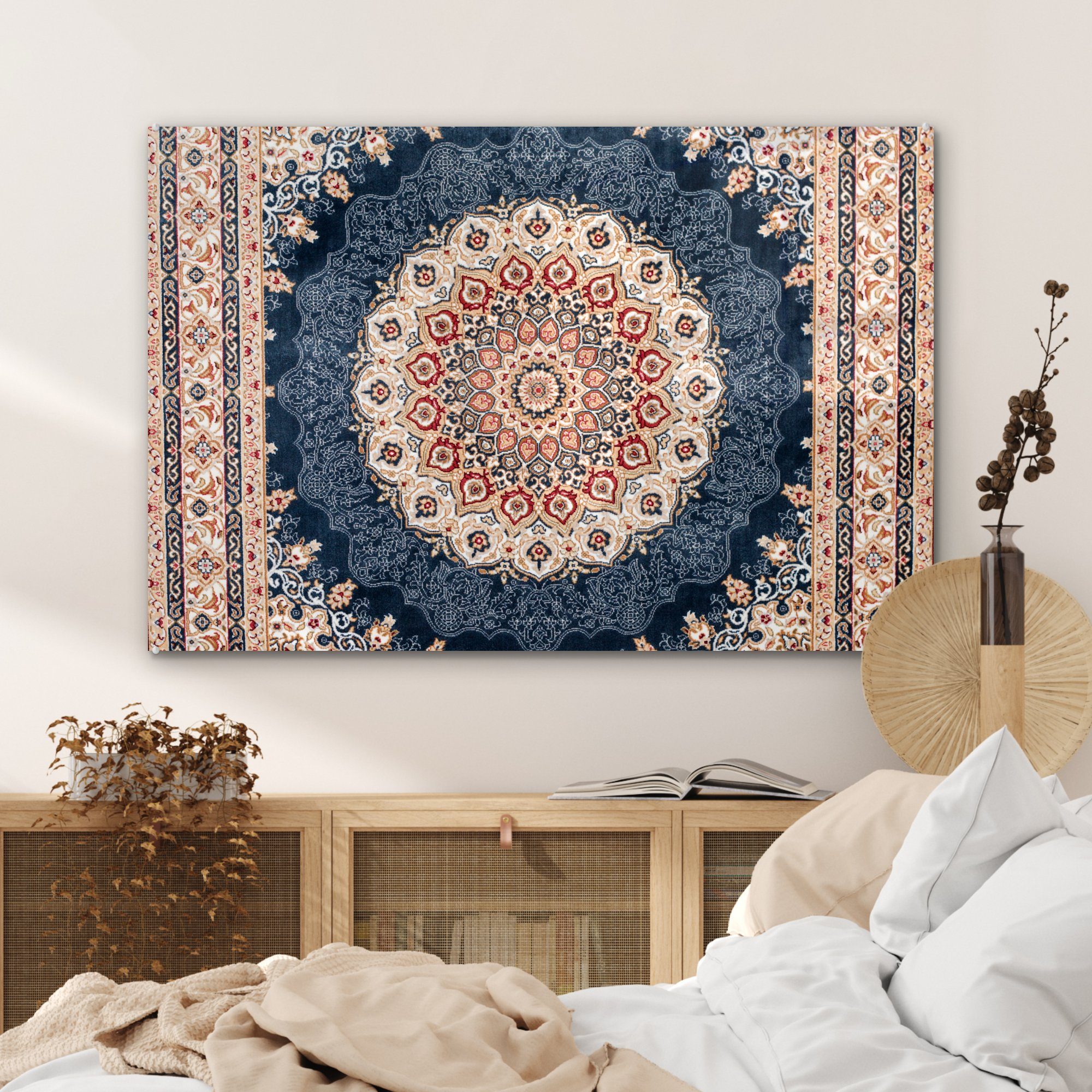 Persische - Acrylglasbilder & MuchoWow (1 Teppiche Teppiche - St), Acrylglasbild Schlafzimmer Mandala, Wohnzimmer