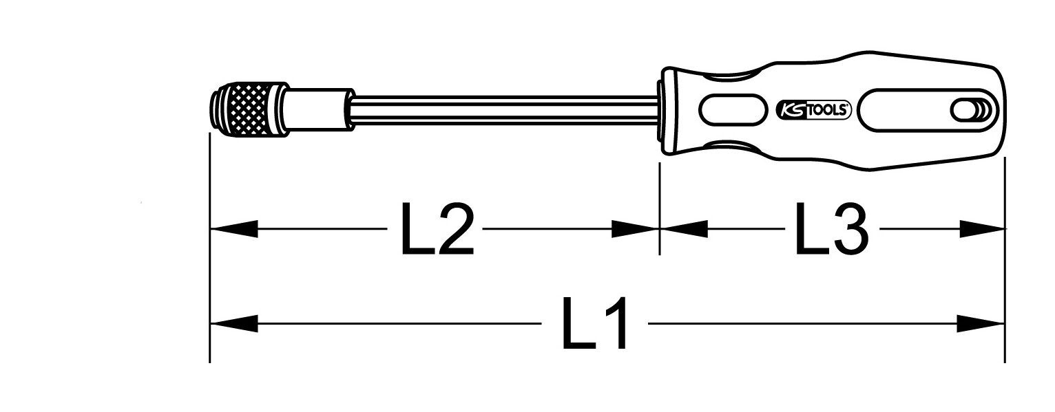 Thumbnail - KS Tools Bit-Schraubendreher ERGOTORQUEplus, 1/4"