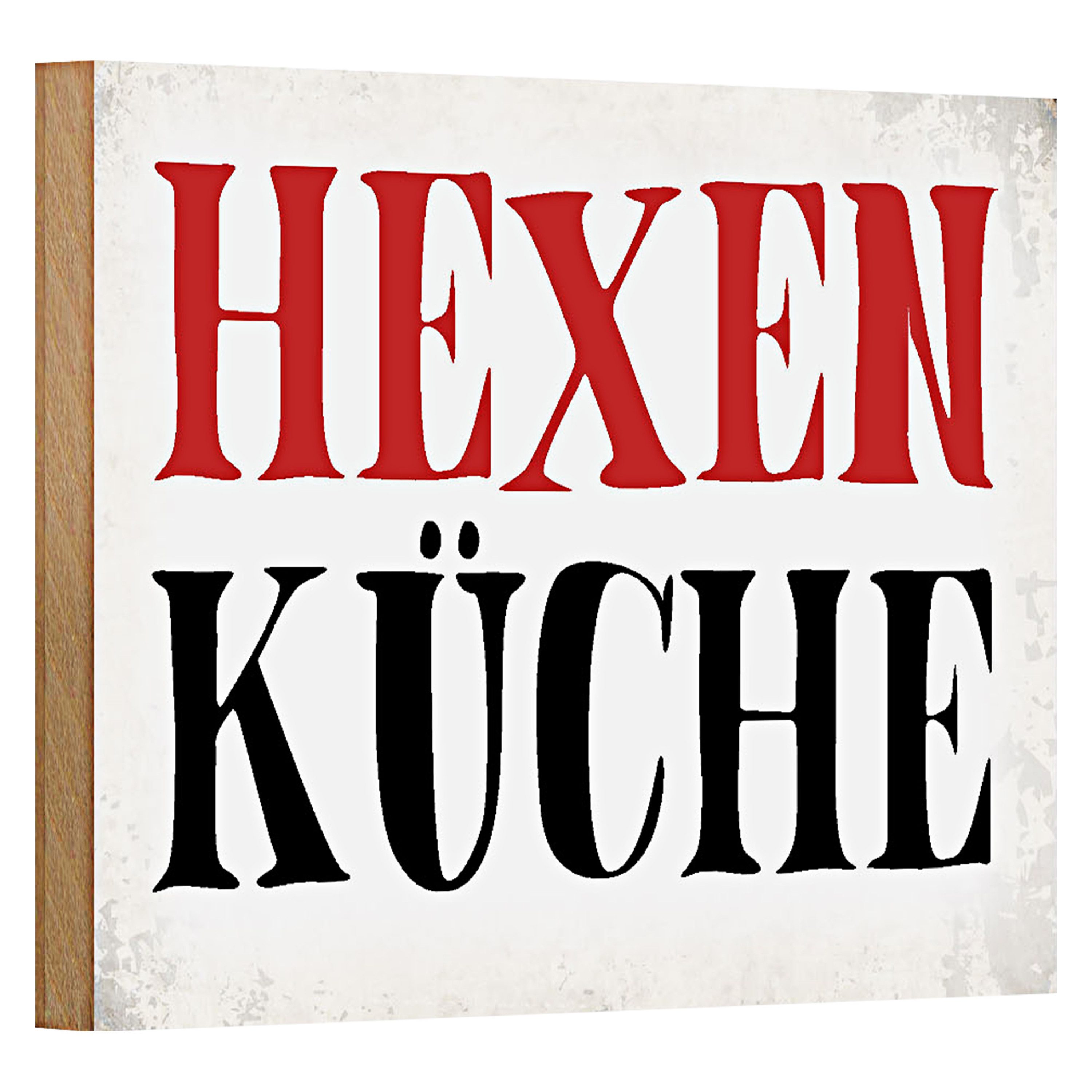 Roomando Holzbild Spruch 18x12cm Hexen Küche