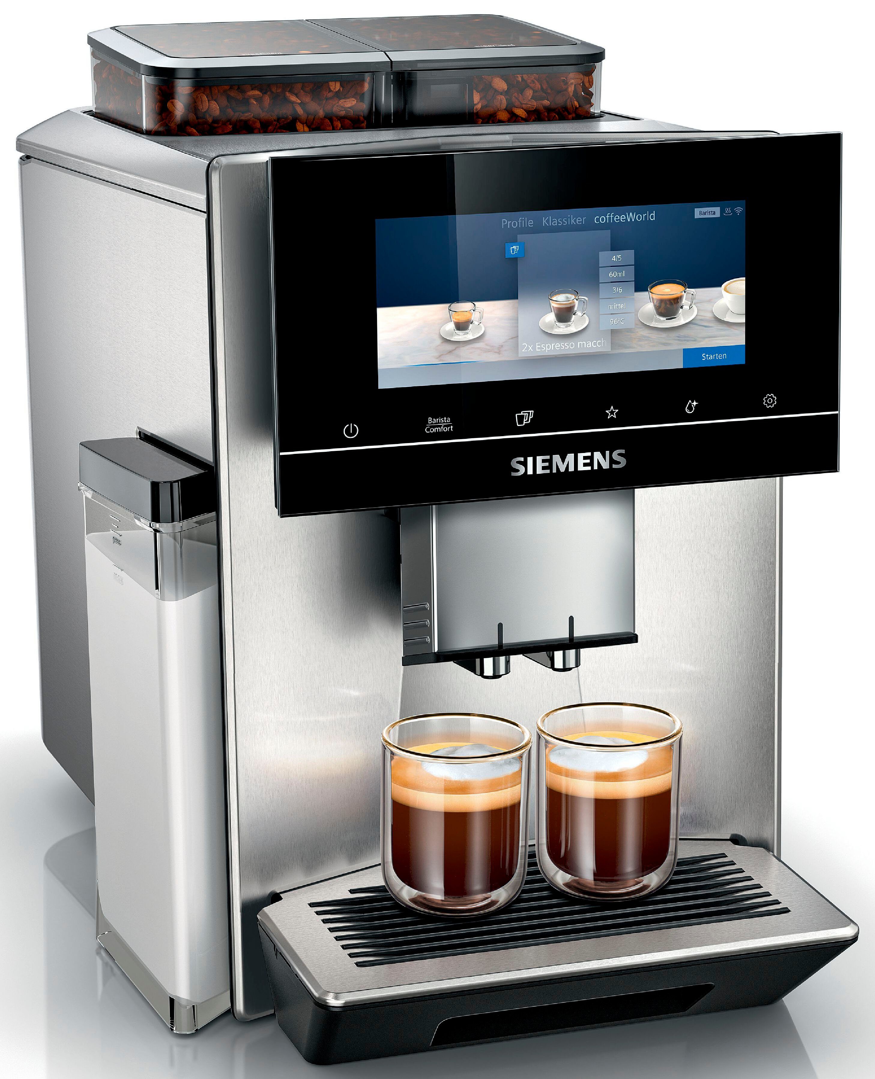 Kaffeevollautomat EQ900 TQ907D03, intuitives 6,8" TFT-Display, 2 Bohnenbehälter