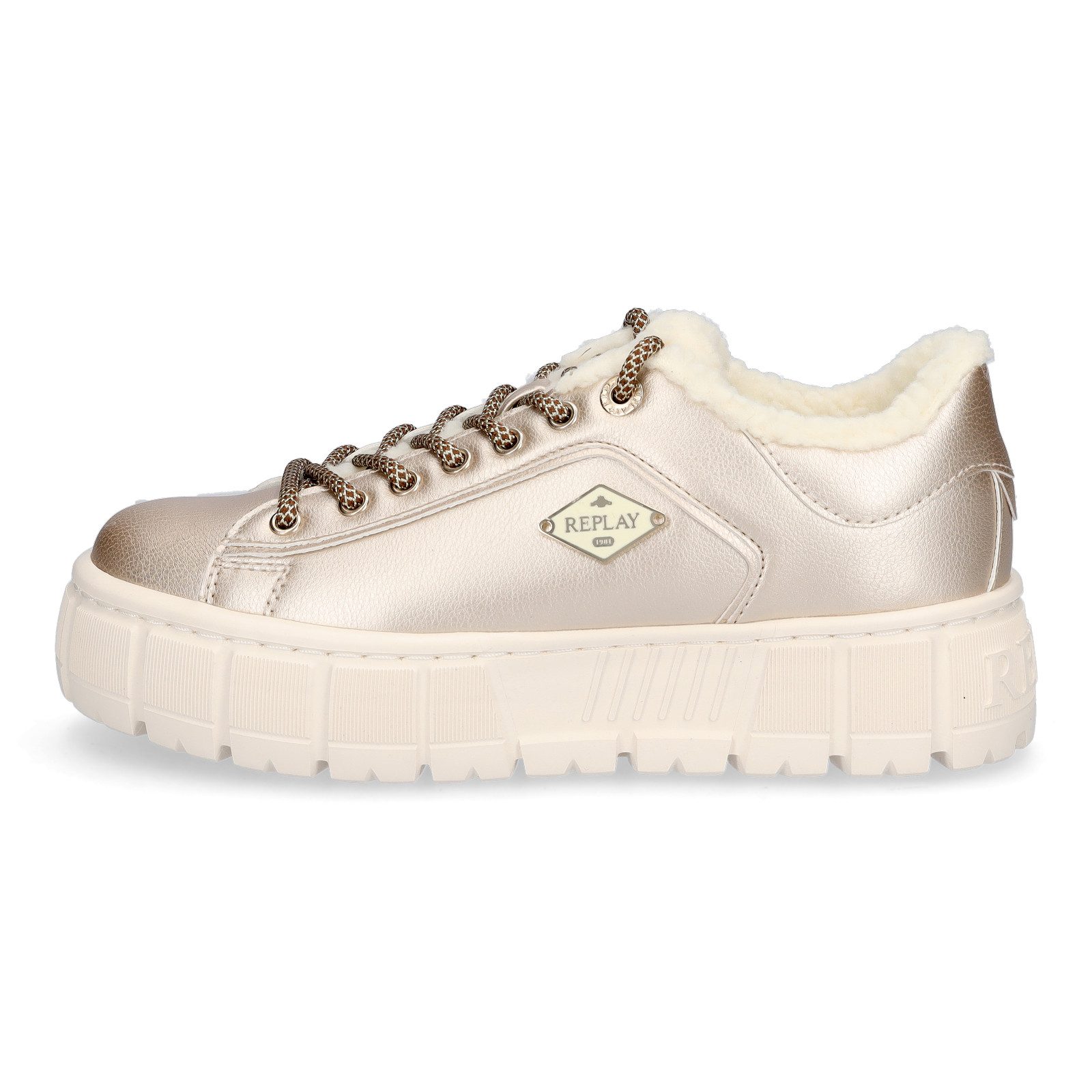Replay Replay Damen Sneaker Paulette Metal platin Sneaker günstig online kaufen