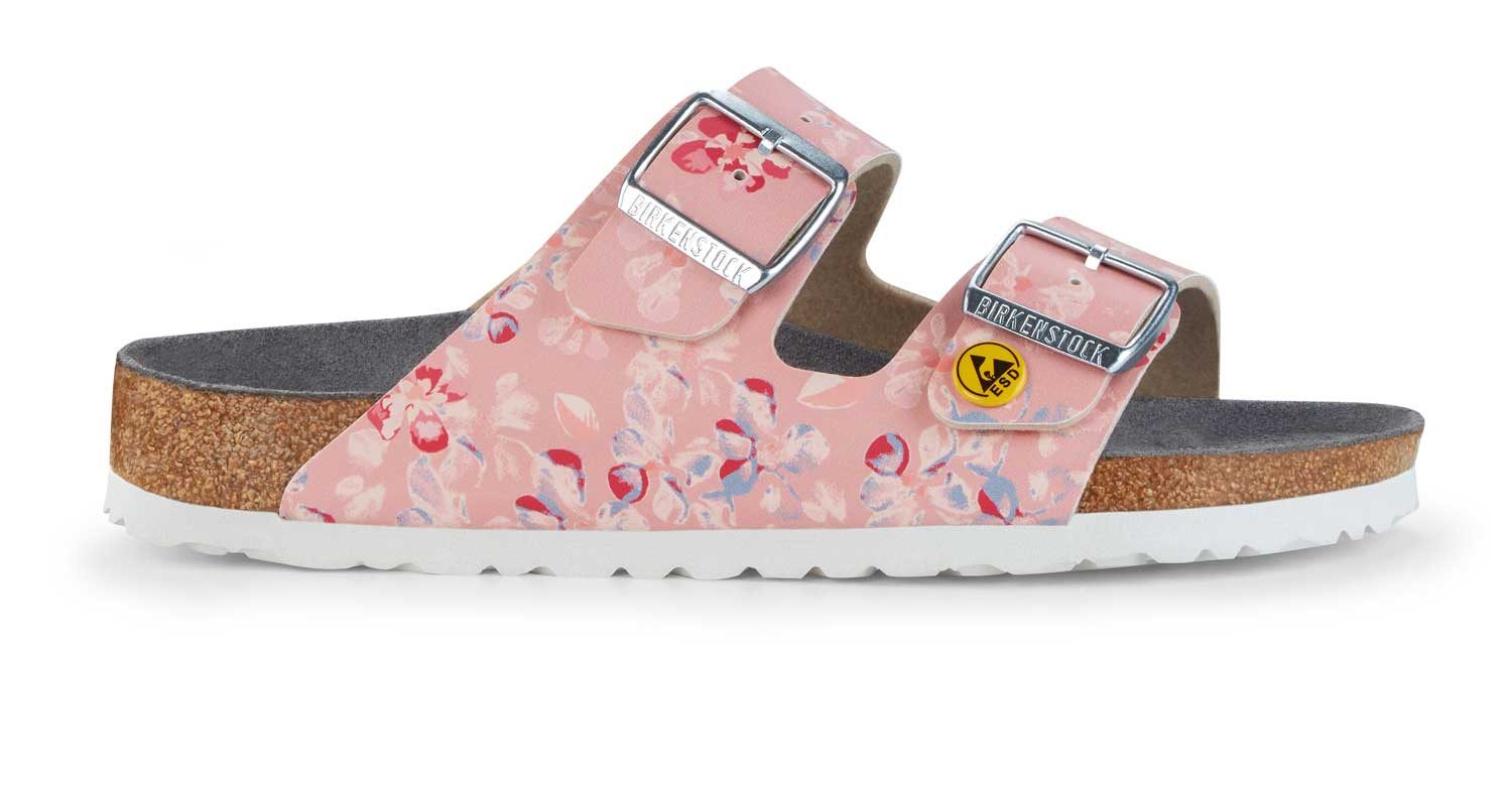 Birkenstock Arizona ESD BF Pantolette mit Blumenmuster günstig online kaufen