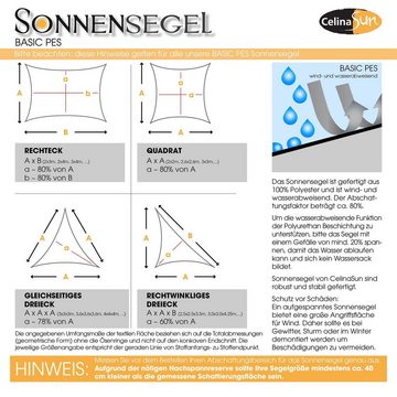 CelinaSun Sonnensegel PES BASIC Sonnenschutz wasserabweisend Dreieck 2,5x2,5x3,5 m anthrazit