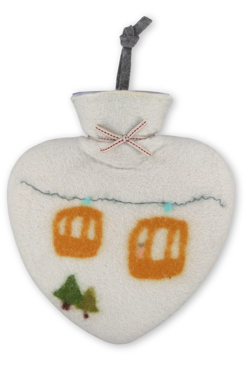 Dorothee Lehnen Wärmflasche Wärmflasche - GONDELN - eisgrau, wollweiß