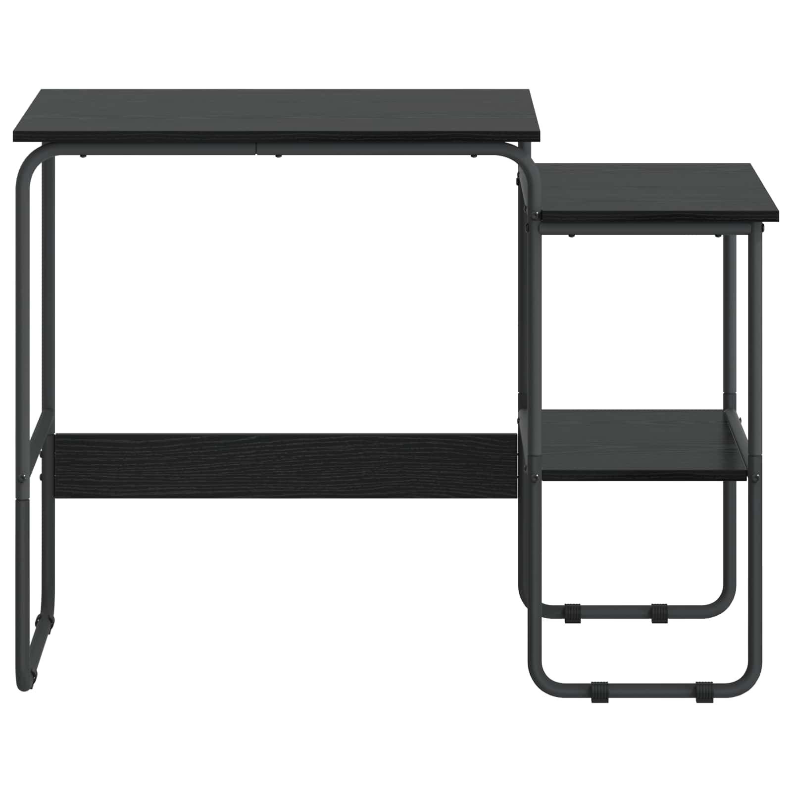 vidaXL Schreibtisch Schreibtisch mit Stauraum Schwarz Eichen-Optik 100 x 50 x 75 cm (1-St)