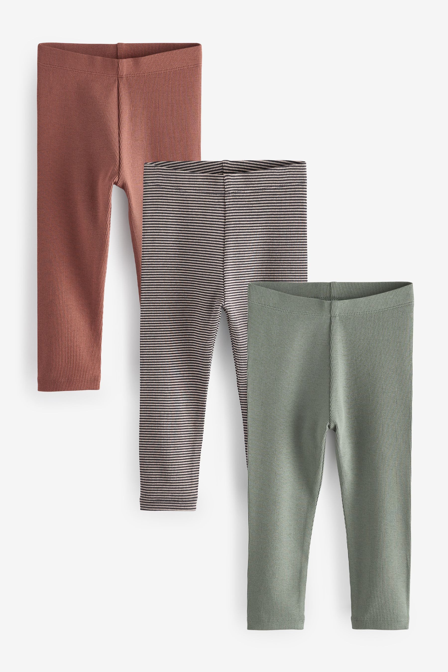 Lot De 3 Leggings NEXT Pour Fille - Noir, Coton Élastique, Taille Élastique, Confortables Au Quotidien - 14