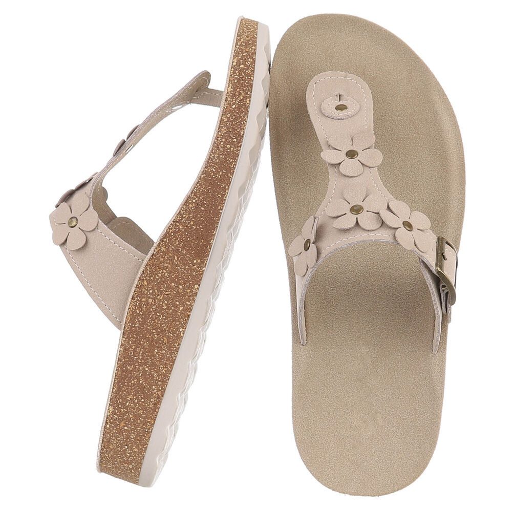 Ital-Design Feminine Flip-Flops mit Blumen-Design für Damen Zehentrenner (9 günstig online kaufen