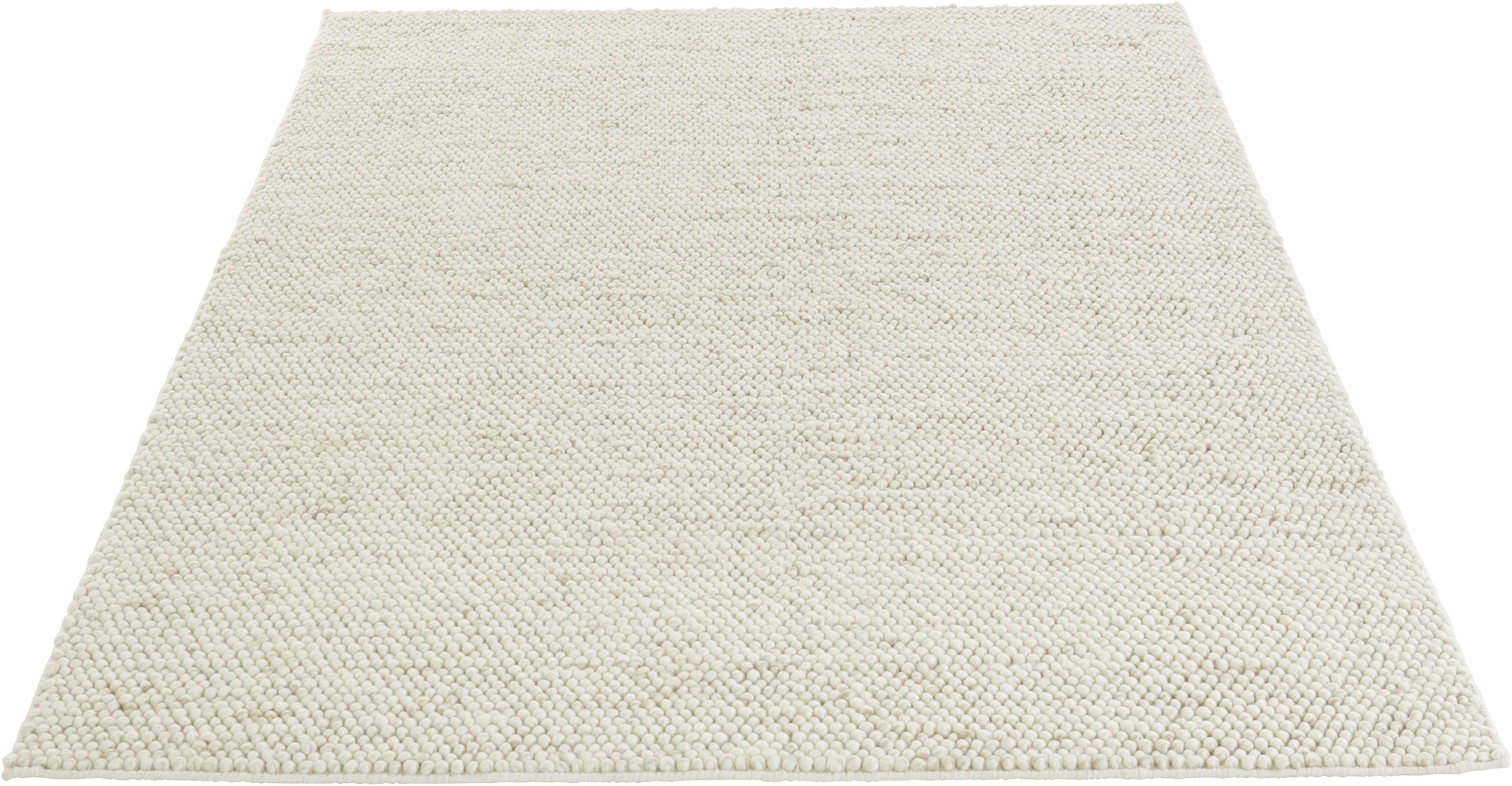 LeGer Home by Lena Gercke Wollteppich Ainhoa, handgewebt, Wolle, rechteckig, Höhe: 12 mm, einfarbig, Wolle, Teppich, Wohnzimmer, Schlafzimmer, Esszimmer – Bild 2 von 5