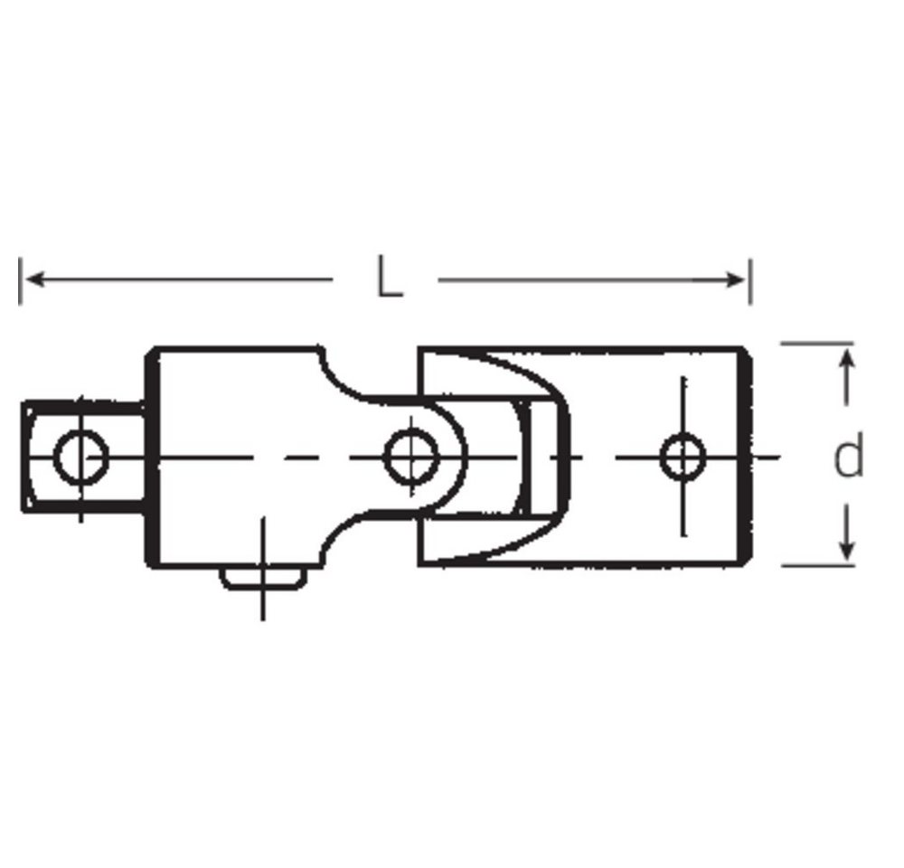 Thumbnail - Stahlwille Steckschlüssel Stahlwille 407 QR 11021000 Kardangelenk 1/4 Zoll Antrieb 1/4" (6.3 mm