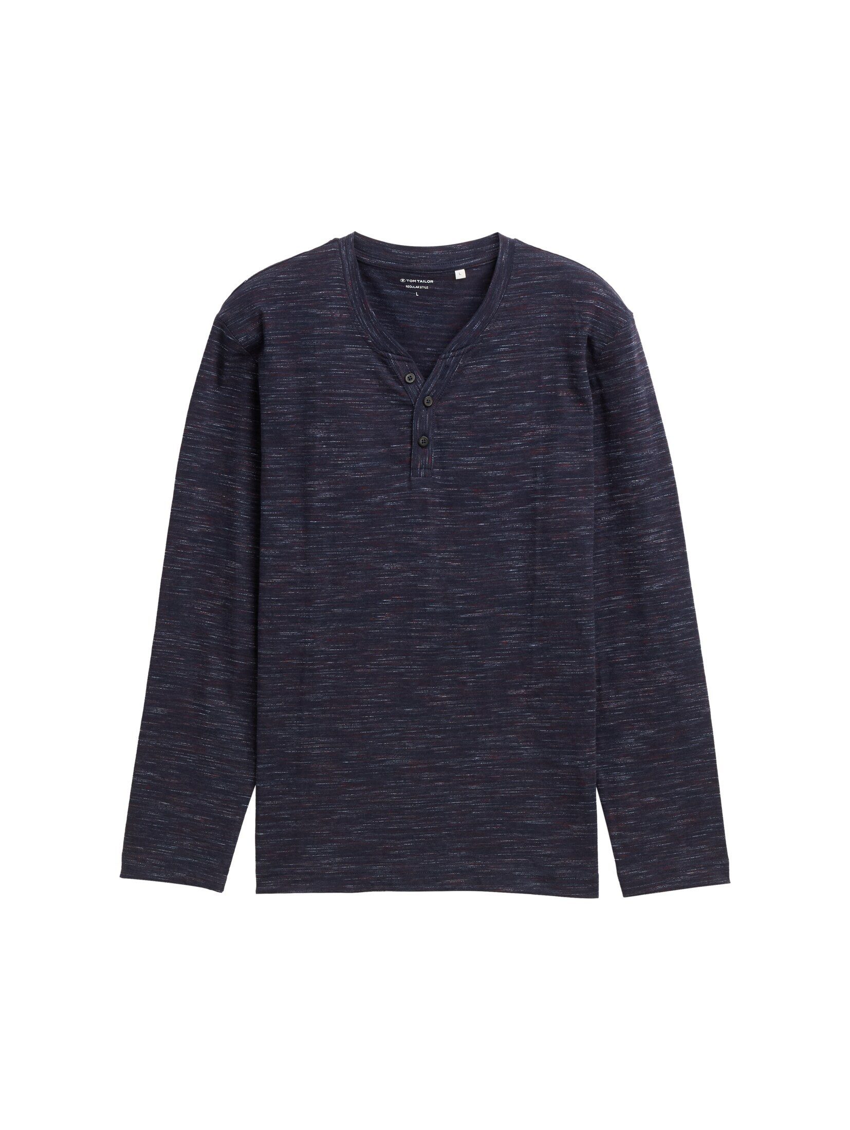 TOM TAILOR Langarmshirt T-Shirt Serafino Langarmshirt