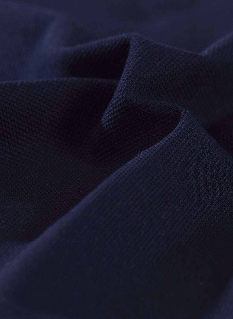 mit maritimen Poloshirt Poloshirt Details Trigema TRIGEMA navy