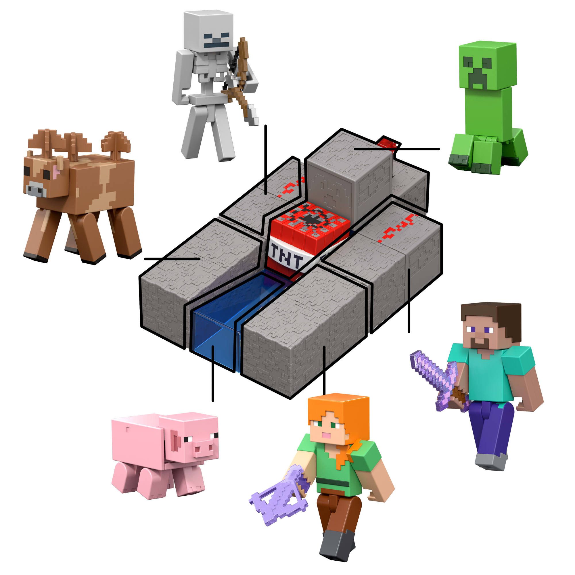 Mattel® Spielfigur Minecraft 3.25" CORE FIG Skeleton