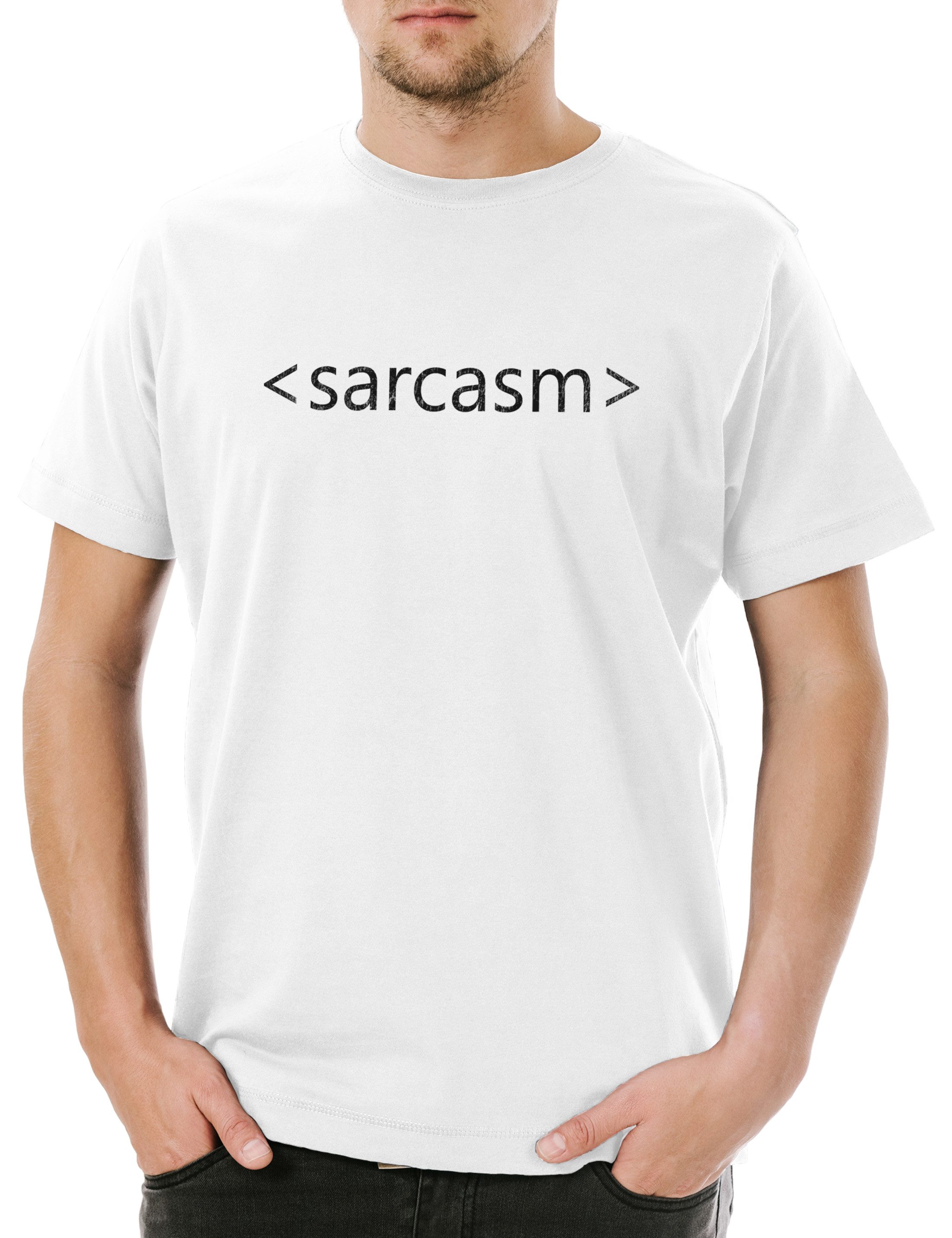 Print-Shirt Sarcasm Tag Herren T-Shirt Sarkasmus Sarkastisch Misanthrop Comedy