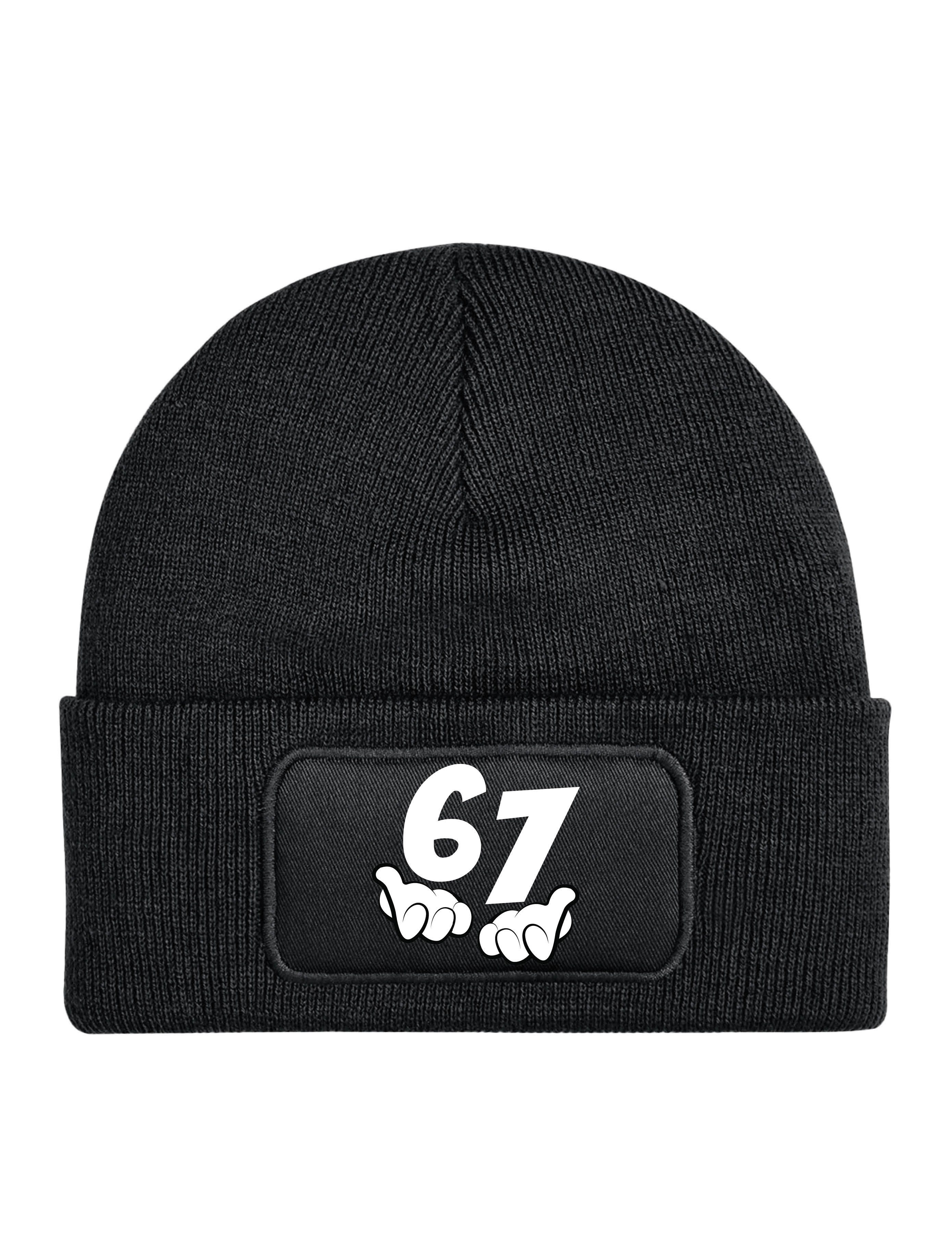 Youth Designz Beanie Unisex Kinder Beanie Mütze "67" echte Dorfkinder Print Geschenk mit lustigem Aufdruck für Jungen und Mädchen Statement