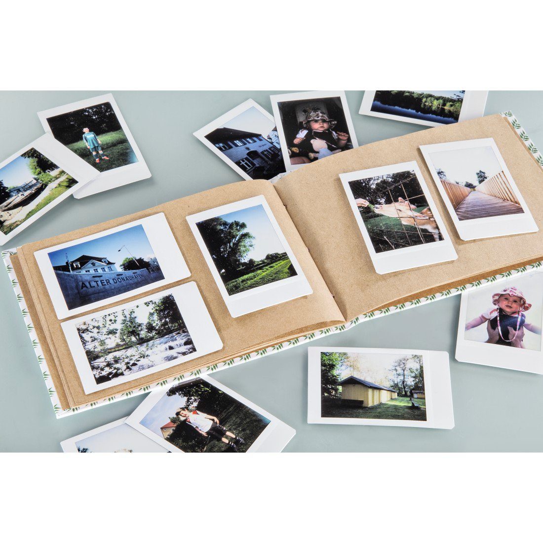 Hama Fotoalbum Buch Album "Fern", Fotos 20 cm, braune Seiten, 20 18x13 max