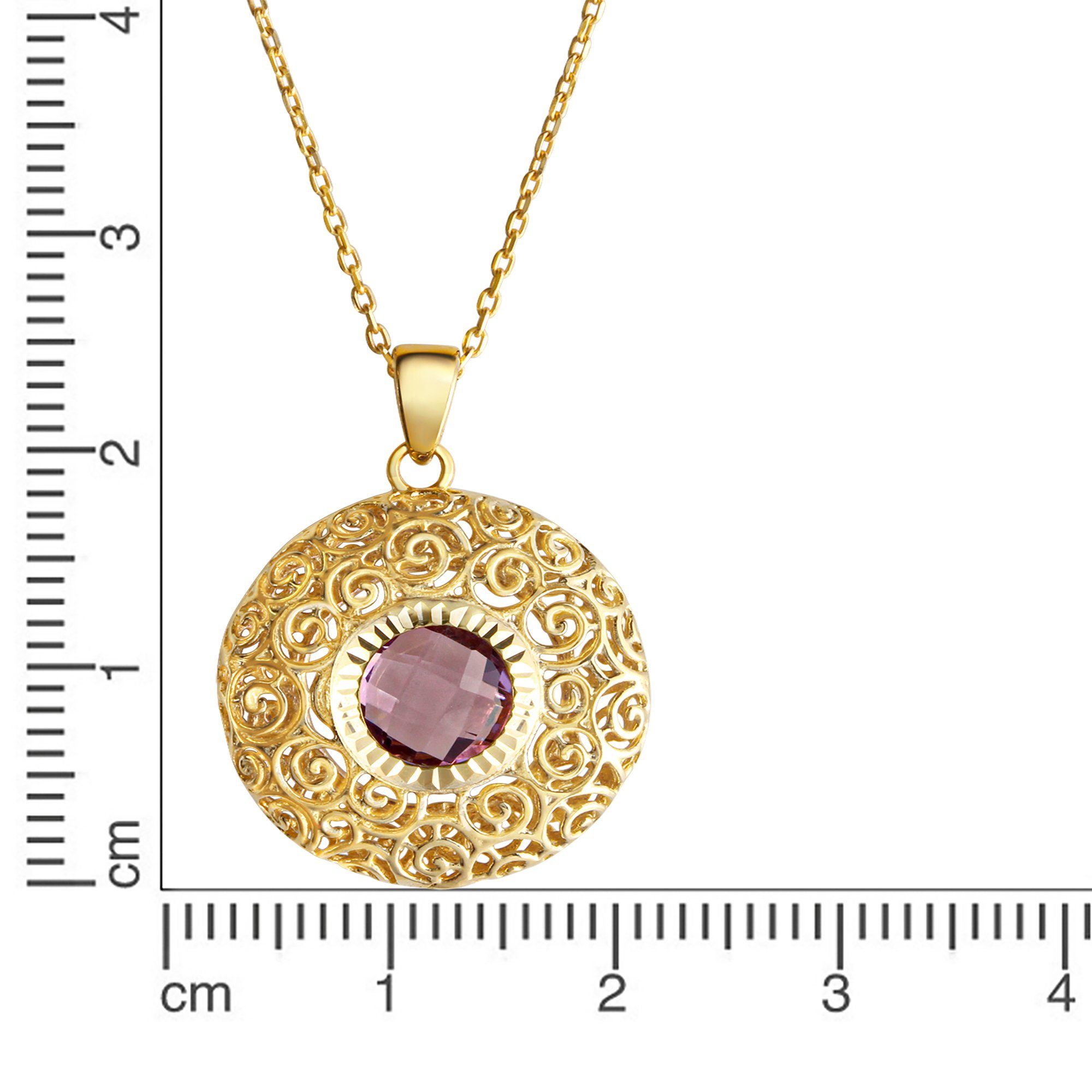 Fascination by Ellen K. Kette mit Anhänger Gold 333 mit echtem Amethyst 8mm günstig online kaufen