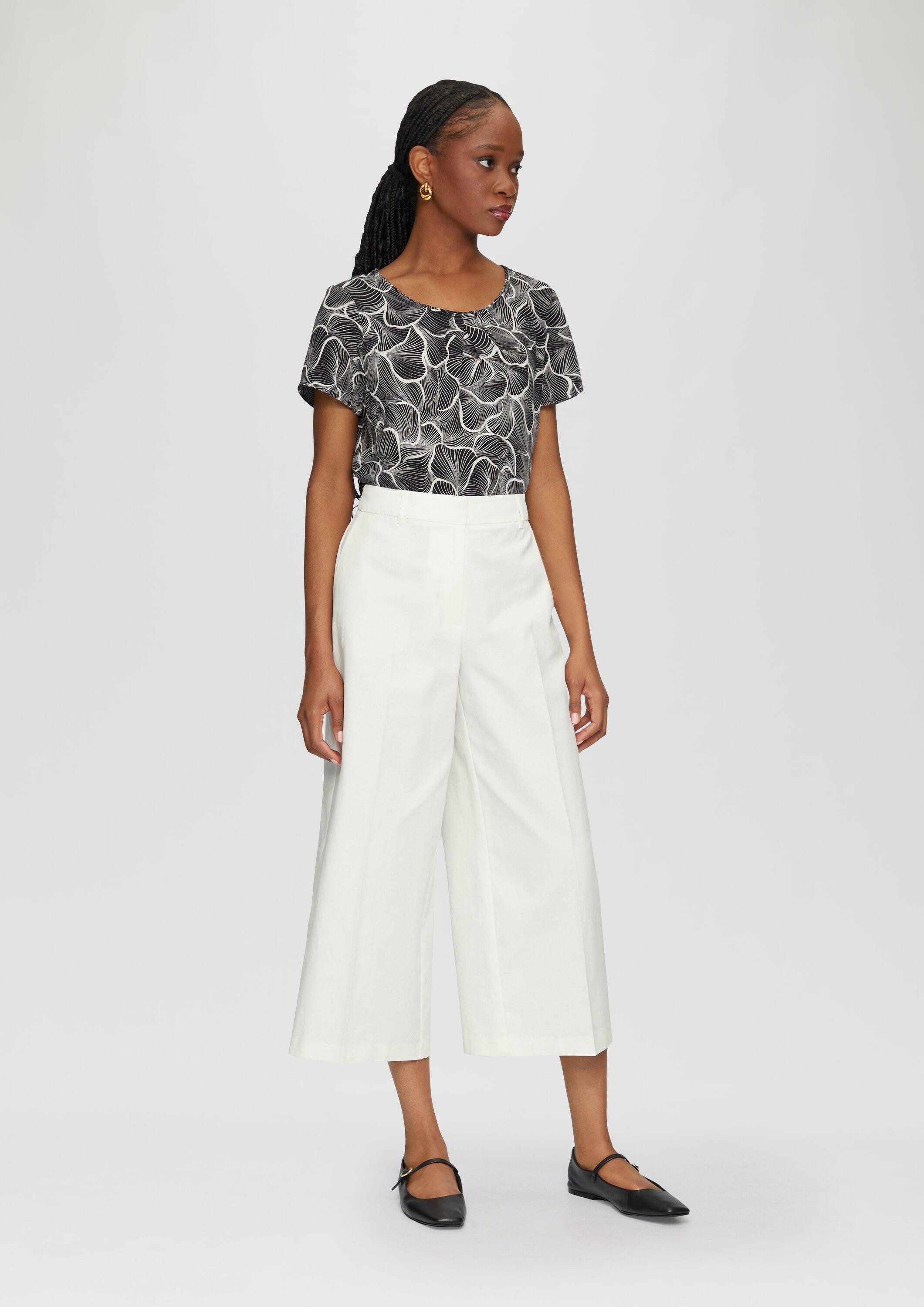 s.Oliver Culotte Hose Regular: Culotte aus Lyocellmix mit Bügelfalte günstig online kaufen