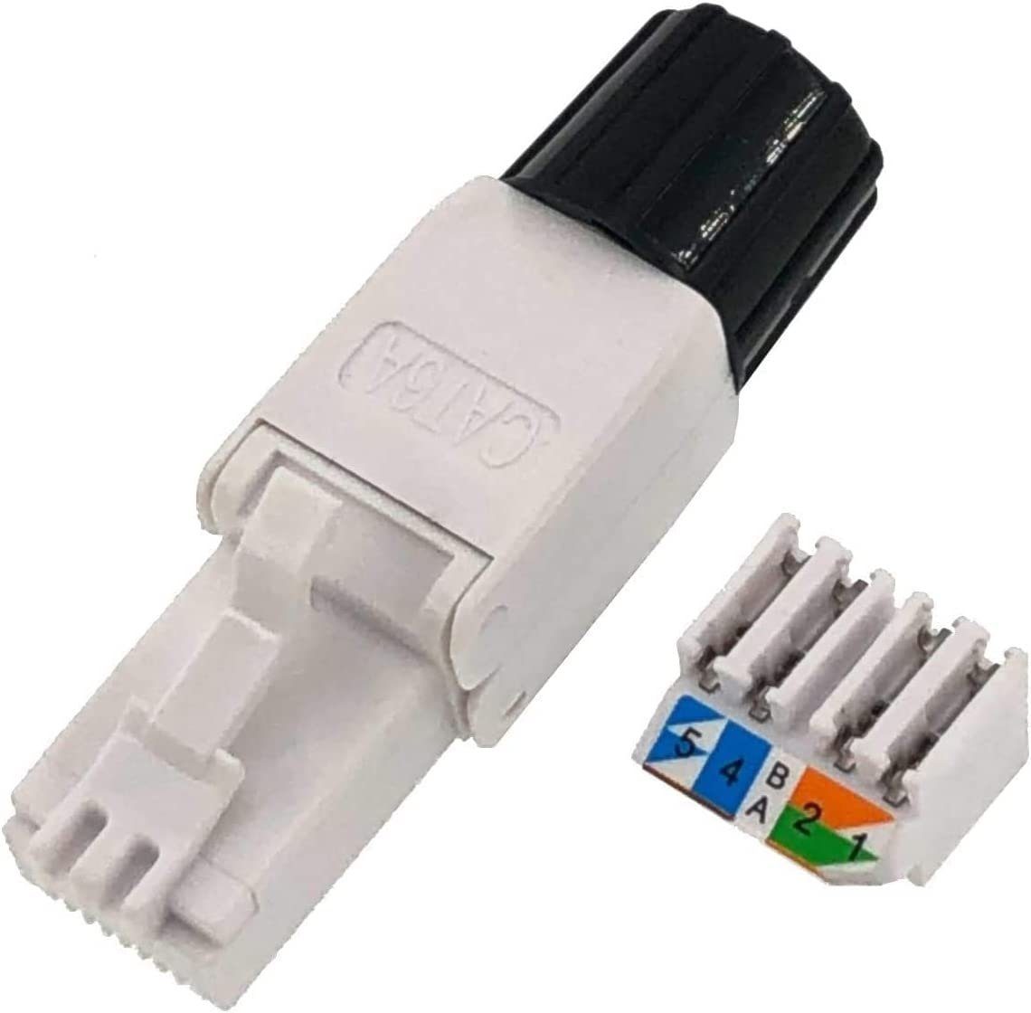 8x Feldkonfektionierbare RJ45-Stecker CAT6A Netzwerk-Adapter