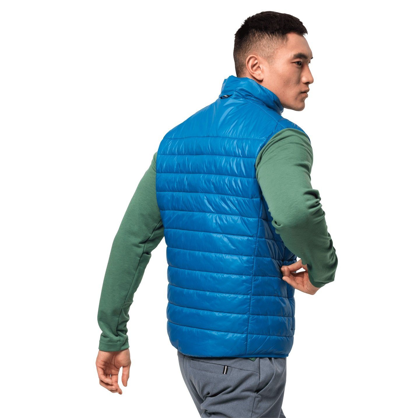 Jack Wolfskin Steppweste JWP (leicht, winddicht, warm wattiert) blau Herren