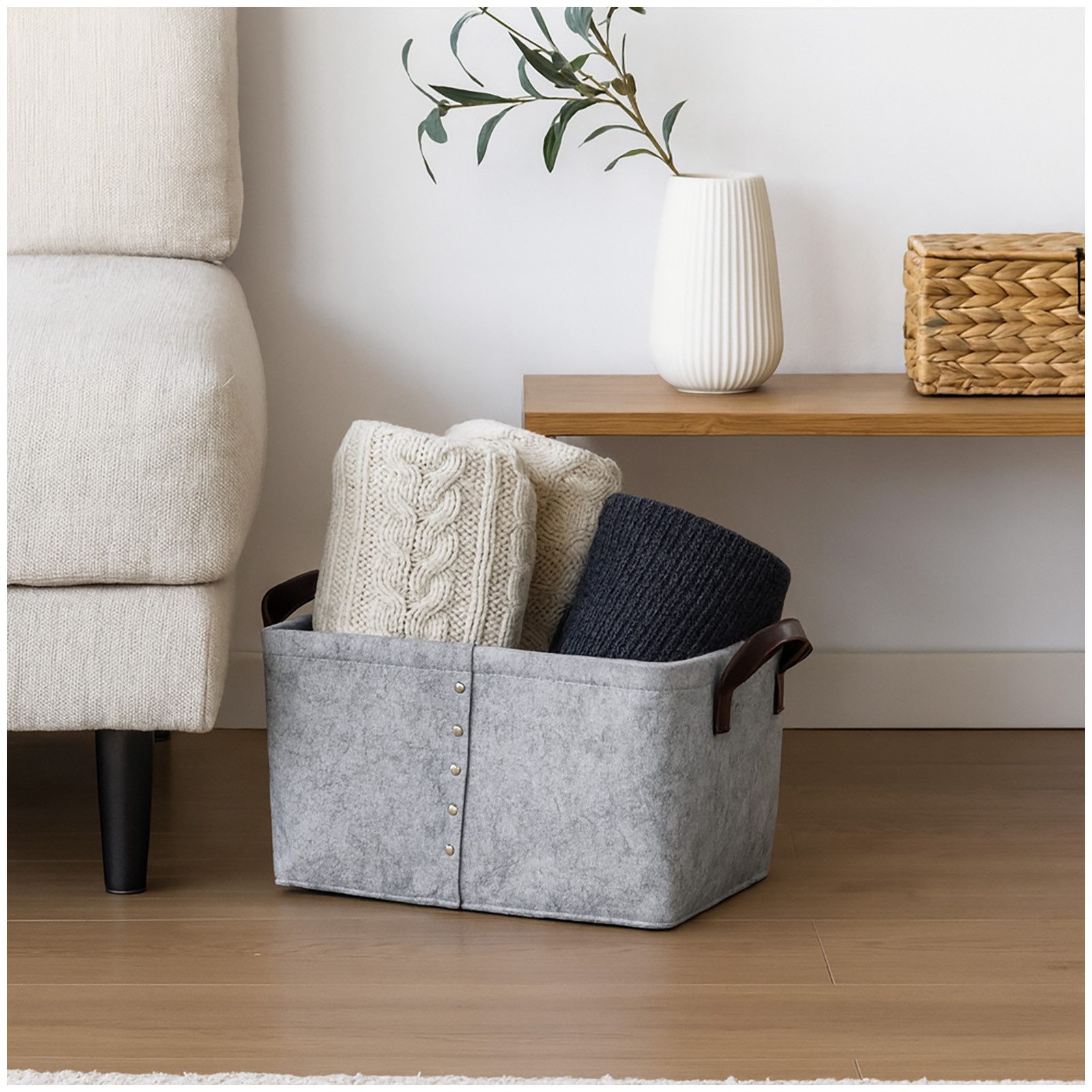 HTI-Living Aufbewahrungsbox Aufbewahrungskorb aus robustem Filz günstig online kaufen