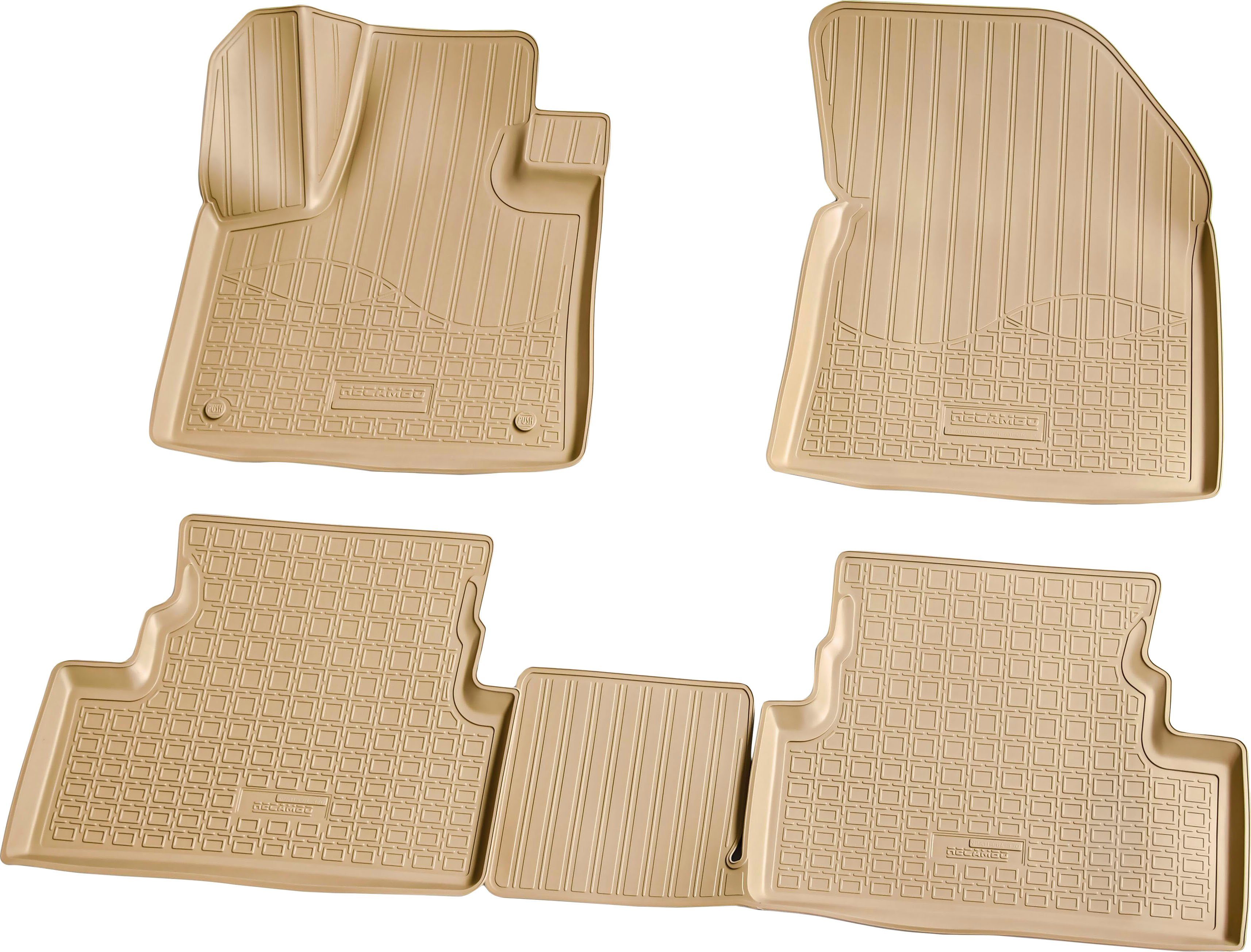 RECAMBO Passform-Fußmatten CustomComforts (4 St), für PEUGEOT 3008, II ab 2016, perfekte Passform