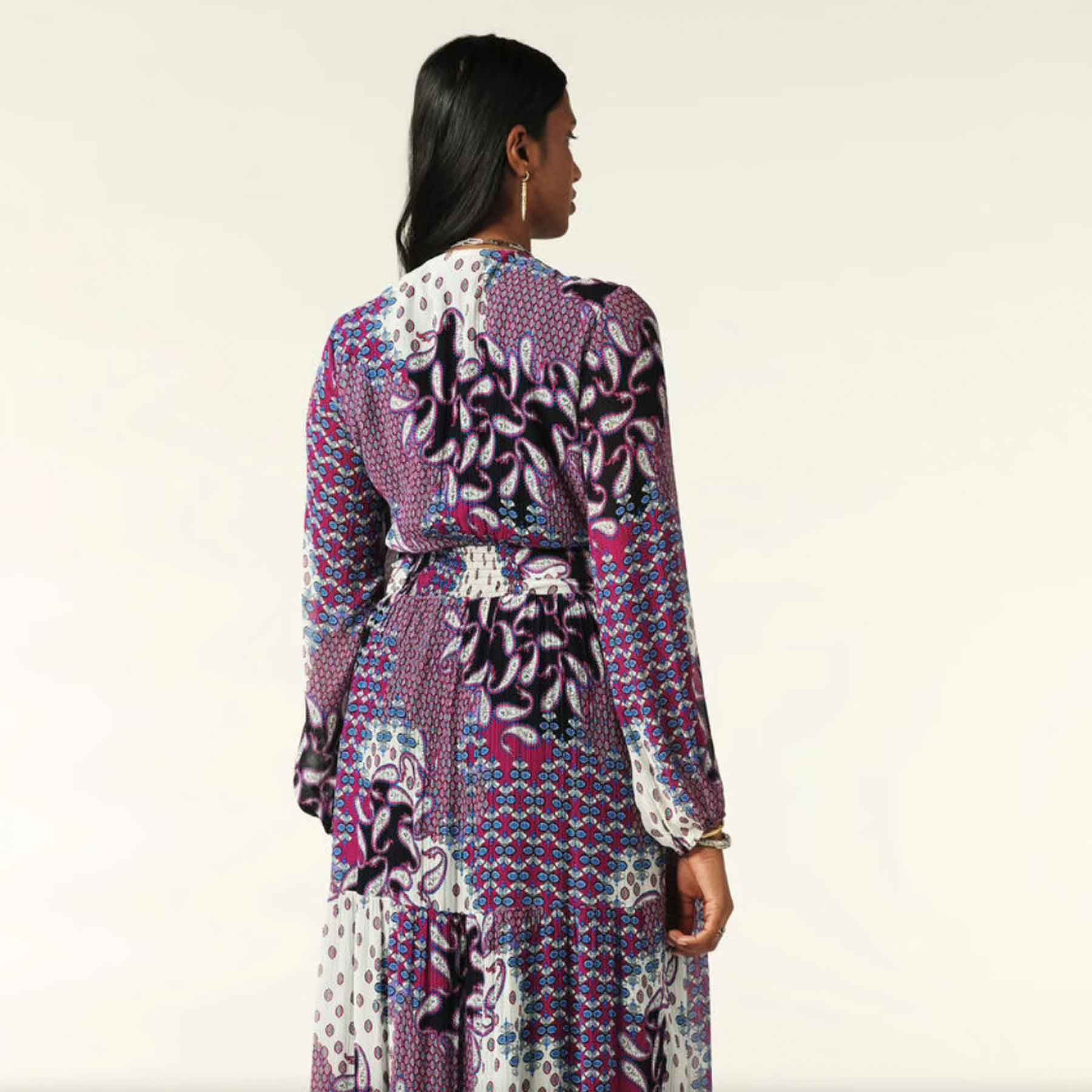 BA&SH Jerseykleid BA&SH Kleid BOSSY mit Seide - Violett