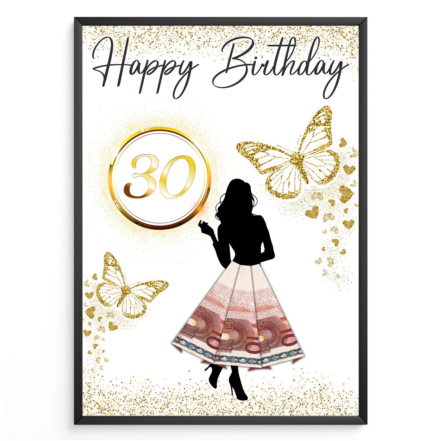 Tigerlino Poster Geburtstag Geldgeschenk Frauen Geburtstagsgeschenk günstig online kaufen