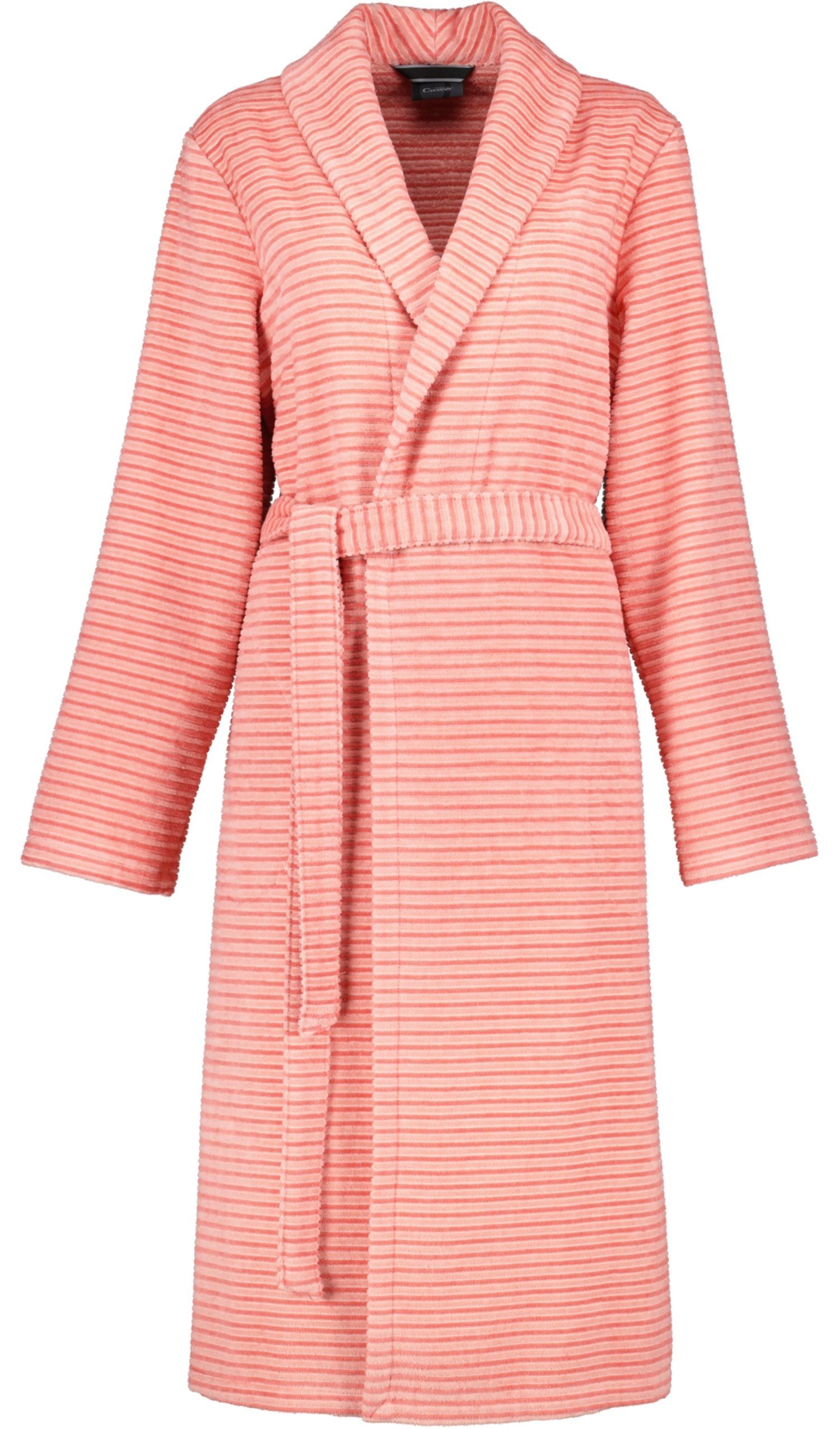Cawö Damenbademantel Damen Bademantel mit Schalkragen, Midi, Baumwolle, Sch günstig online kaufen