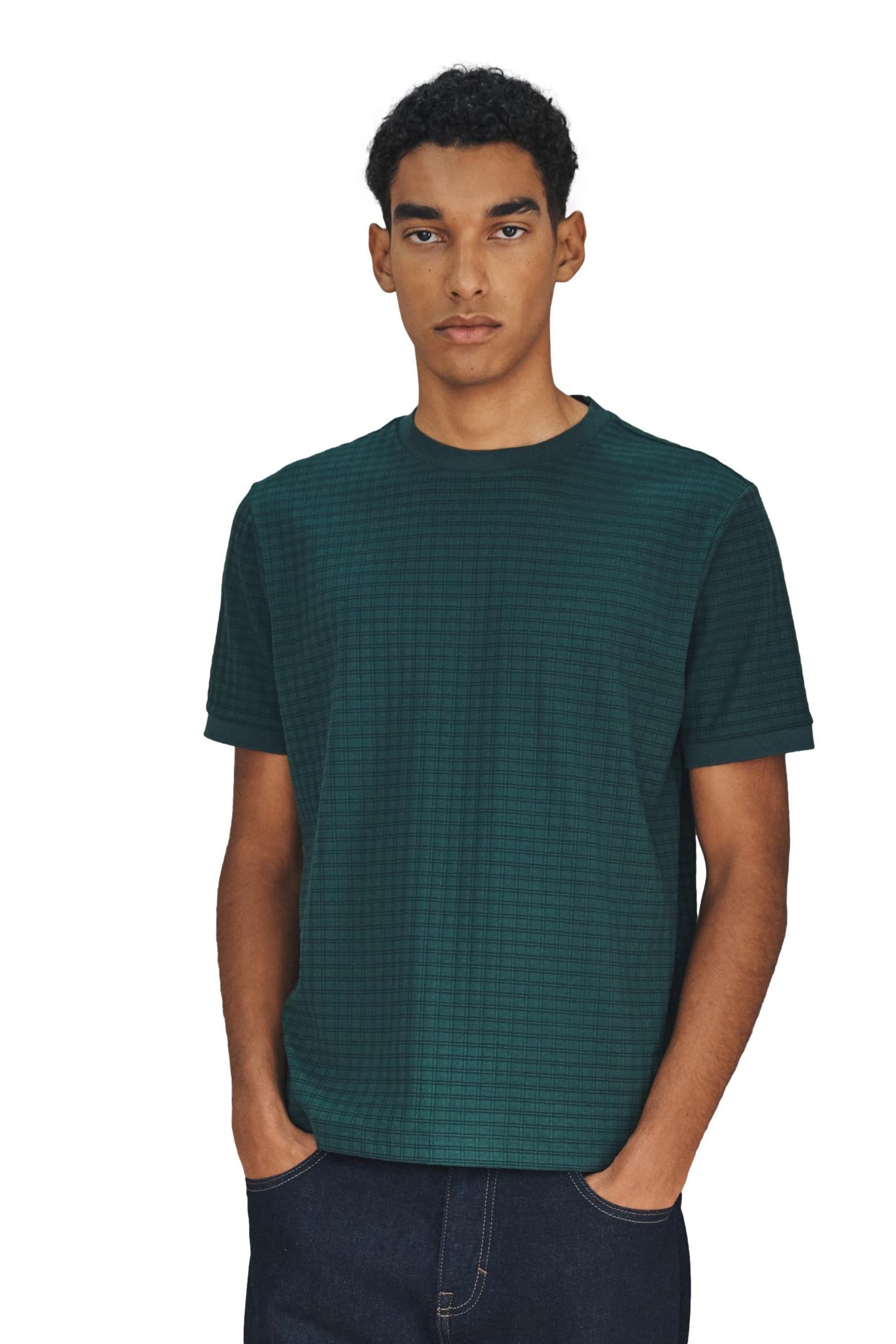 T-Shirt Strukturiertes Kurzarm-T-Shirt