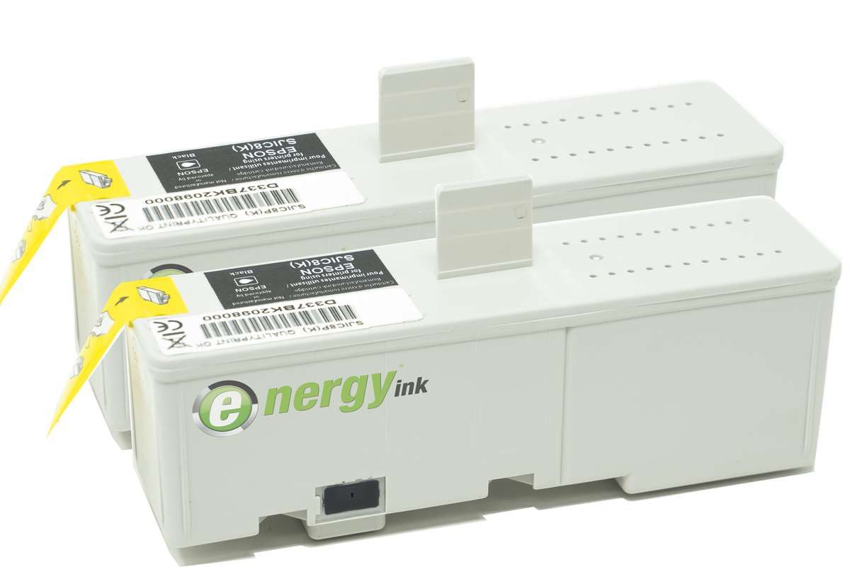 Energy-ink 2 energy ink Patronen ersetzt Epson SJIC8 (K) black Nr. C33S020407 Tintenpatrone (rebuilt, schwarz)