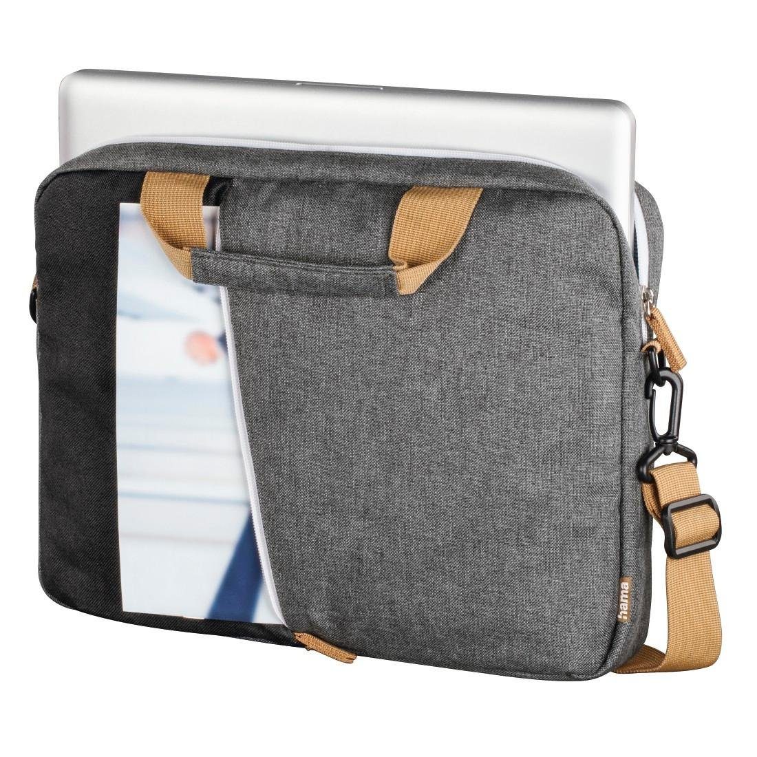Hama Laptoptasche Laptop Tasche "Florenz", bis 40 cm (15,6), Schwarz, Grau