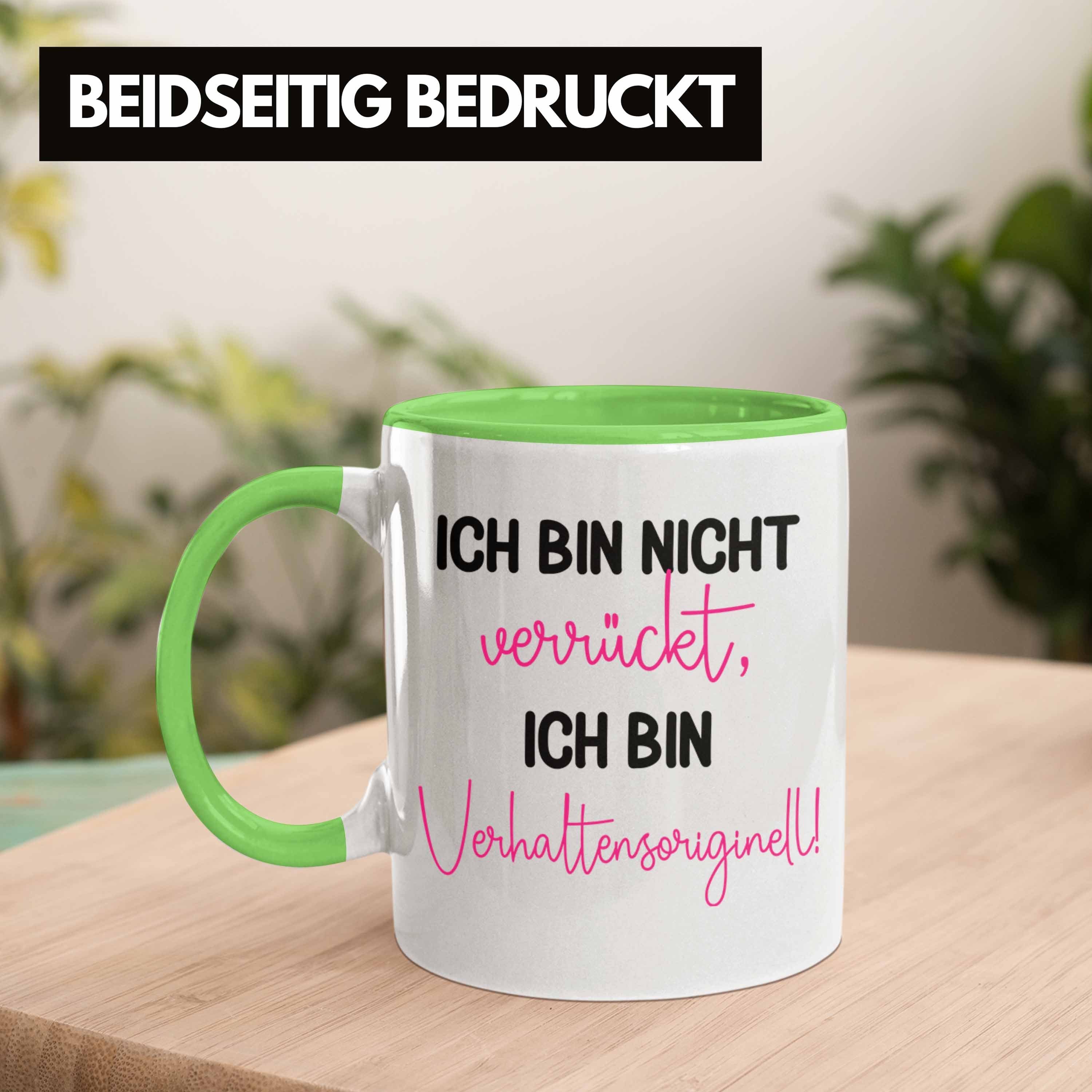 Sondern - Frauen für Tasse Nicht Trendation Freundin Kollegin Ich Spruch Trendation Geschenkidee Verhaltensoriginell Verrückt Grün mit Bin Tasse