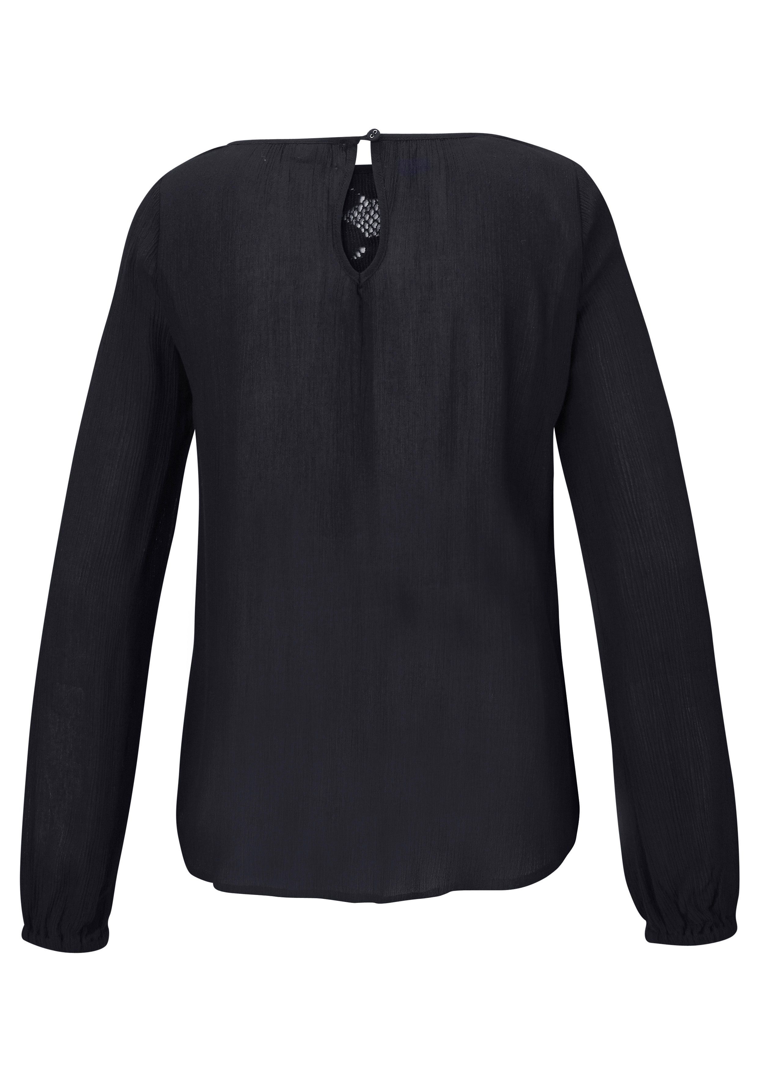 Buffalo Spitzenbluse aus gewebter Viskose, sommerlich, Boho-Style