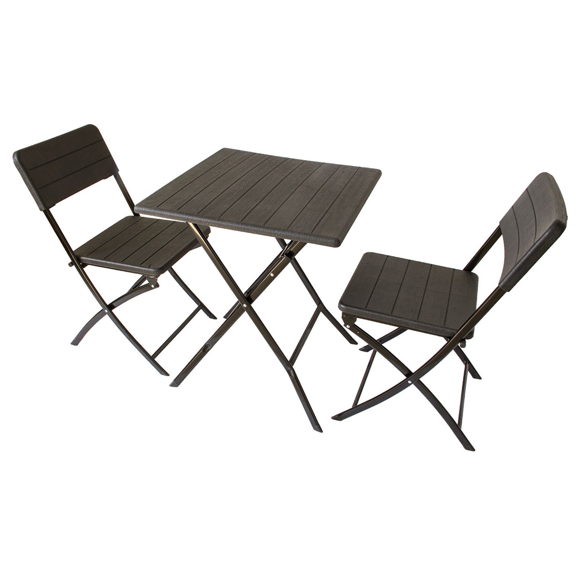 Lemodo Balkonset klappbares Bistroset in HolzOptik, 1 Balkontisch mit