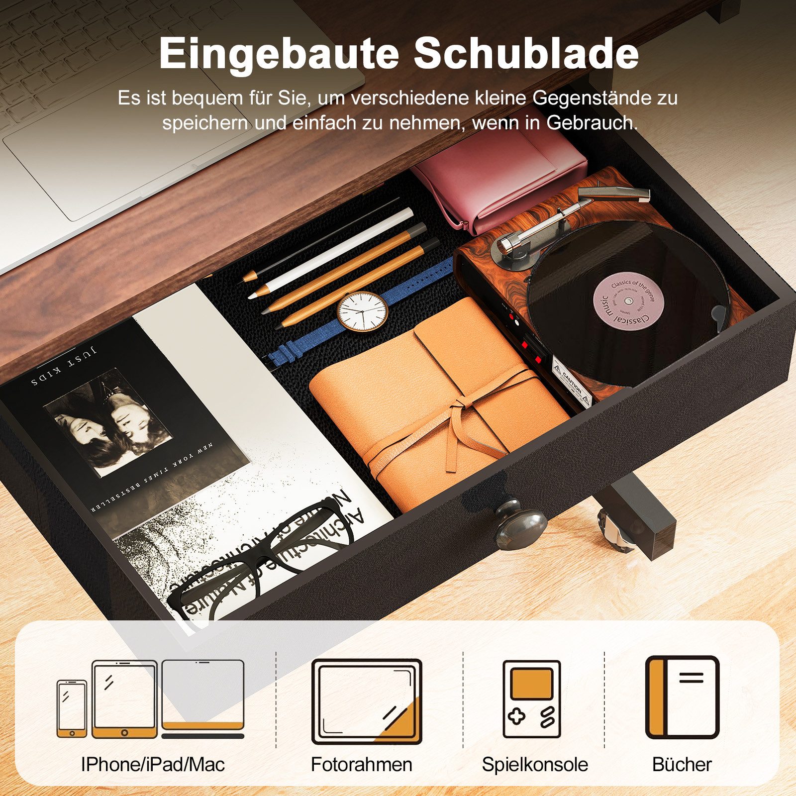 GTPLAYER Schreibtisch Höhenverstellbarer Schreibtisch, Computertisch Laptop günstig online kaufen