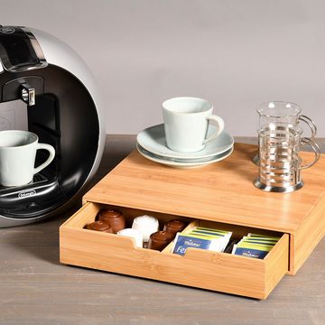 KESPER® Teebox, Holz, (1-tlg), mit herausziehbarer Schublade, aus FSC®-zertifiziertem Bambus