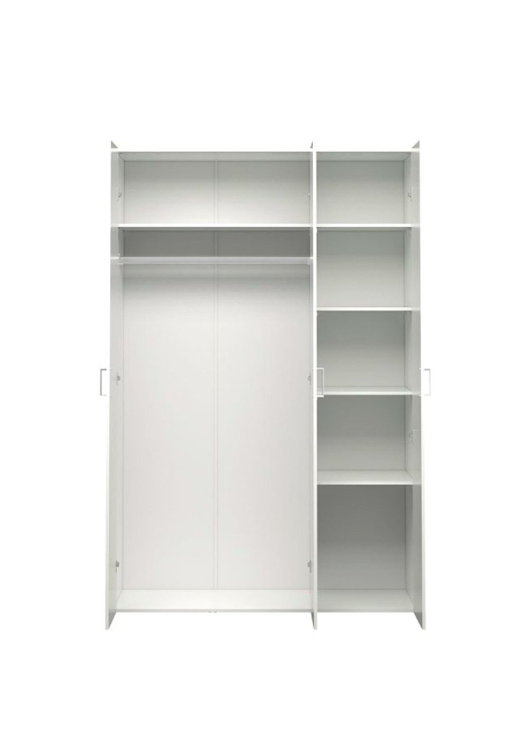 ebuy24 Kleiderschrank Spell Weiss. Türen. 3 Kleiderschrank