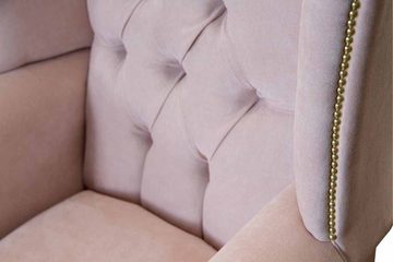 JVmoebel Ohrensessel Ohrensessel Sessel Fernseh Einsitzer Sofa Couch Polster Stoff (Ohrensessel), Made In Europe