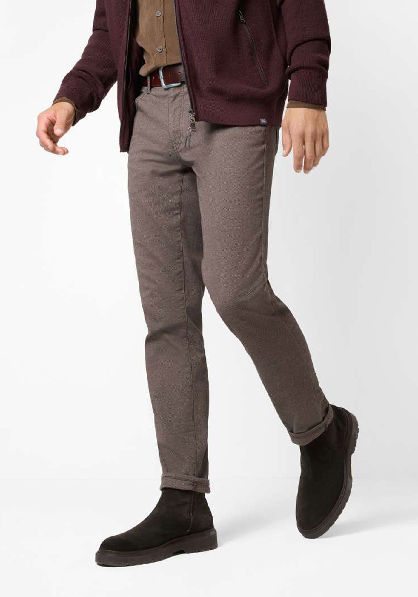 Brax 5-Pocket-Hose CADIZ Wool-Look aus softem Baumwoll-Mischgewebe günstig online kaufen