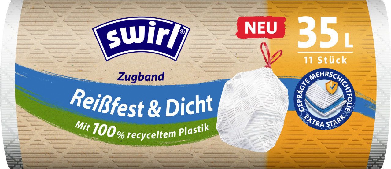 Swirl Müllsackständer Swirl Zugband-Müllbeutel 35 l aus recyceltem