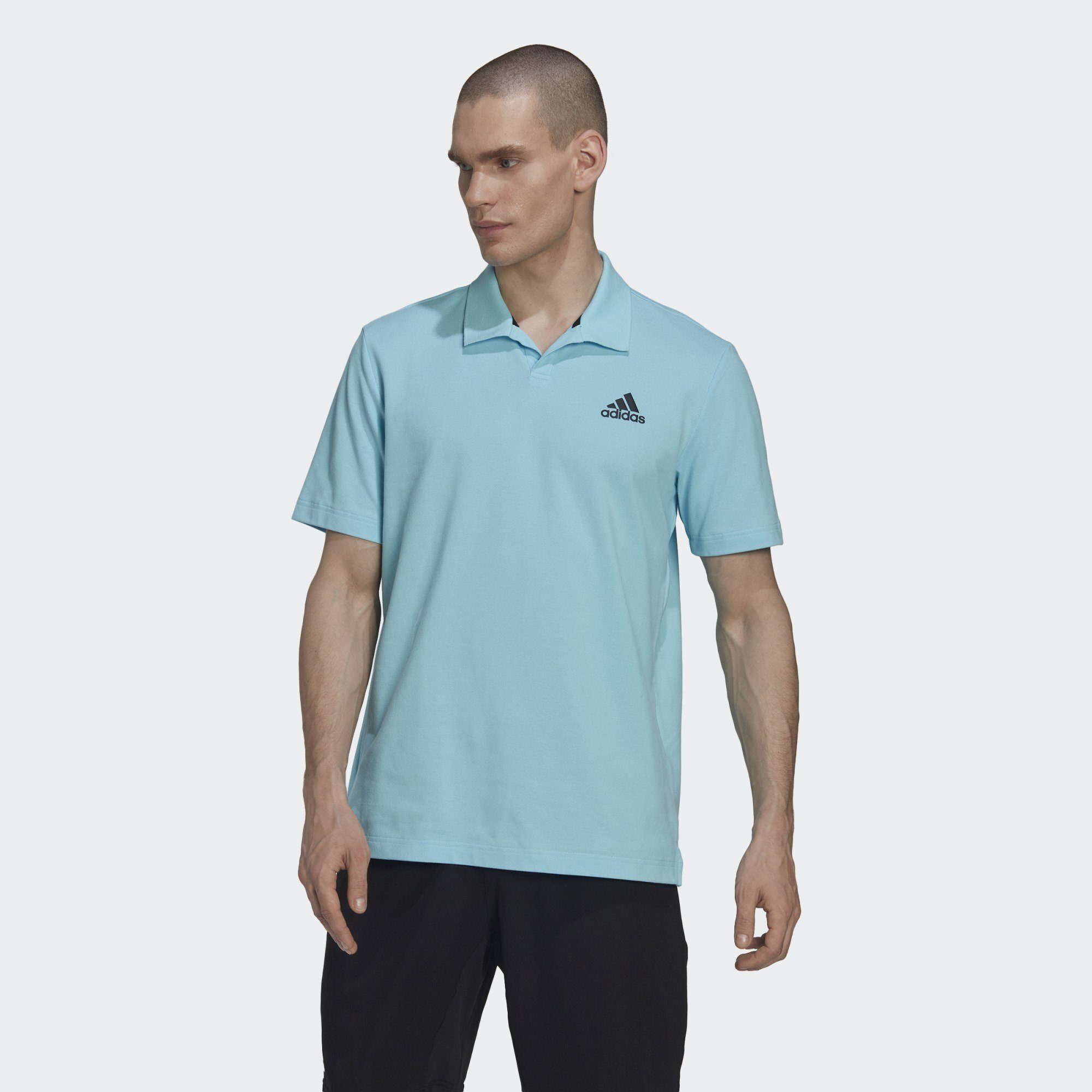 adidas Performance Poloshirt CLUBHOUSE 3-BAR TENNIS POLOSHIRT Bliss Blue | Sportshirts