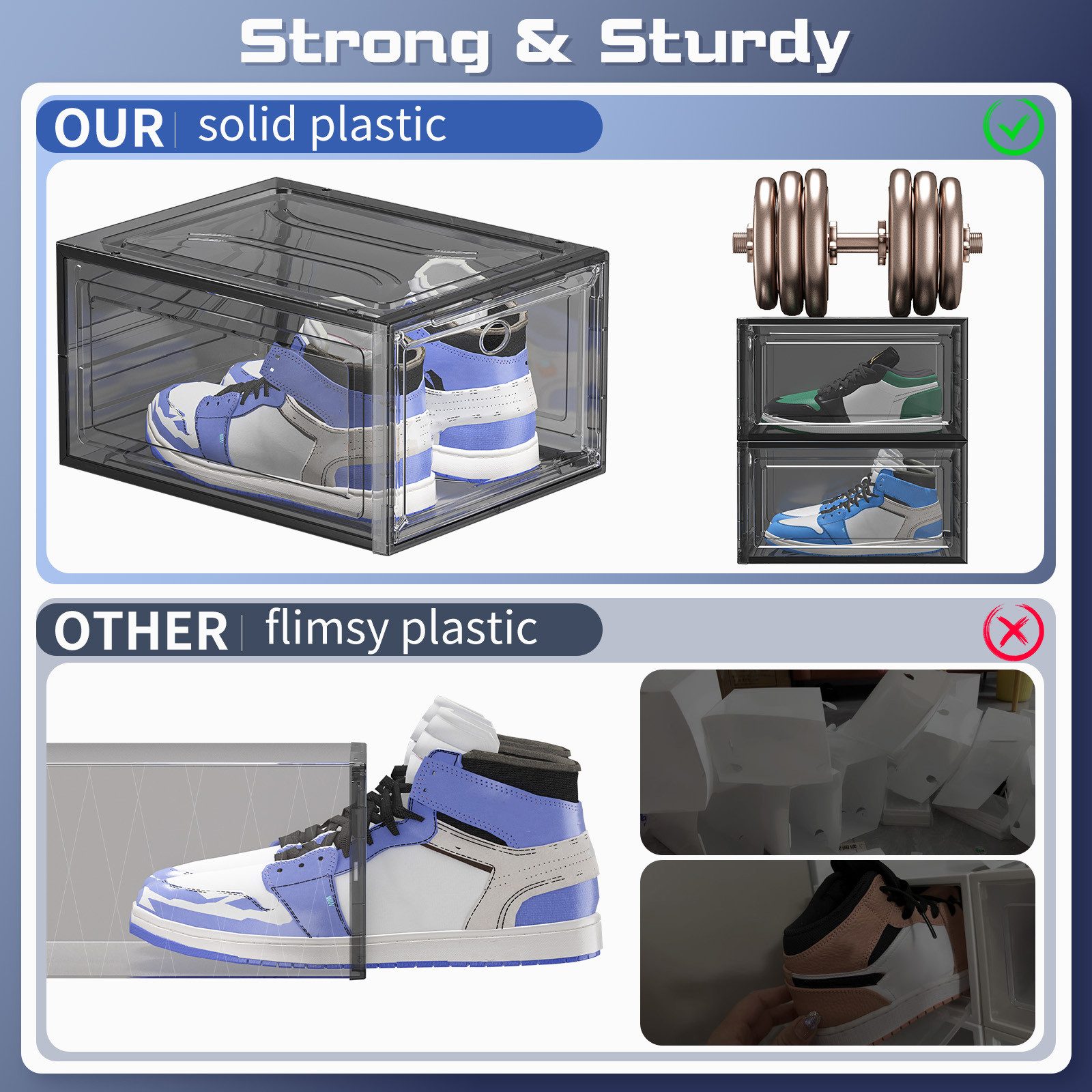POPOLIC Schuhkiste Schuhbox Schuh-Organizer, Stapelbare Schuhaufbewahrungsb günstig online kaufen