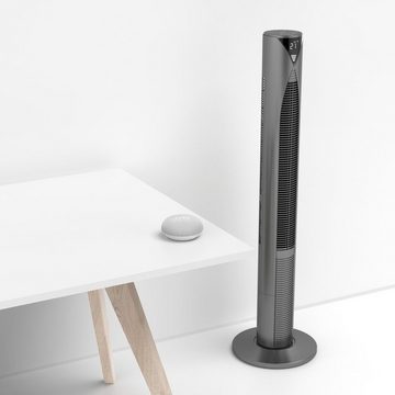 Hama Standventilator Smarter Standventilator mit Fernbedienung 117cm, Turm, Displayanzeige, 3 Geschwindigkeitsstufen, Timer, energiesparend mit Standby Modus