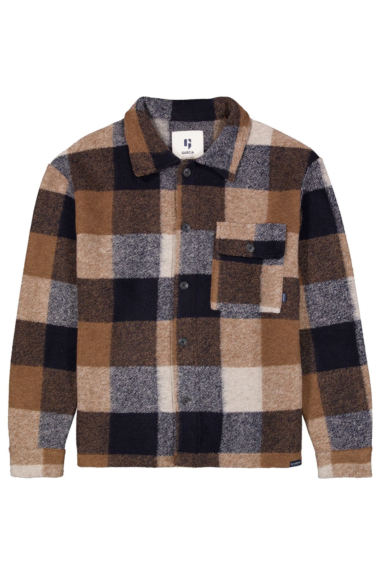 Garcia Langarmhemd Garcia  Overshirt Karo ,  Herren Flanellhemd (1-tlg)