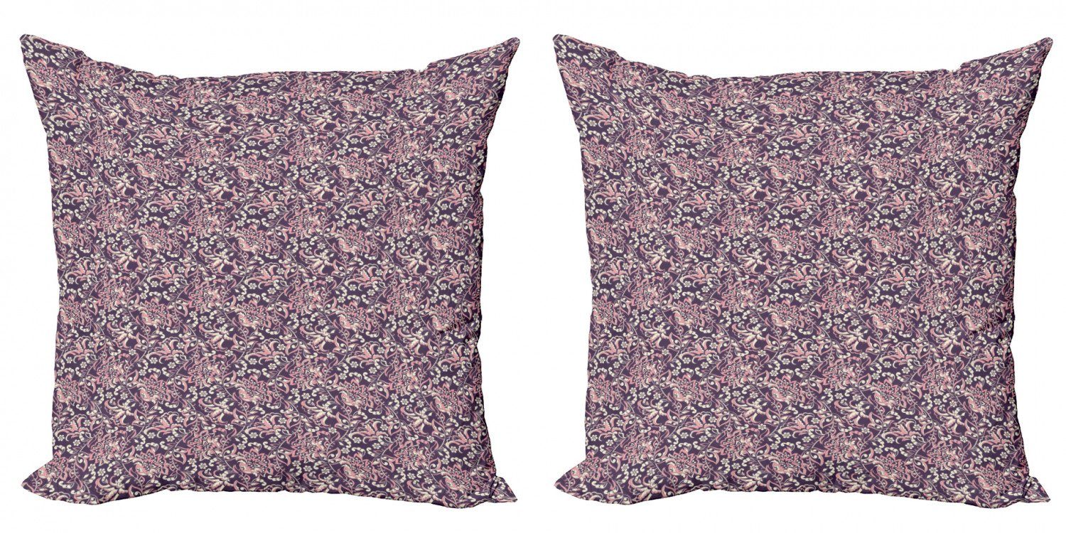 Kissenbezüge Modern Accent Doppelseitiger Digitaldruck, Abakuhaus (2 Stück), Jahrgang Blumen
